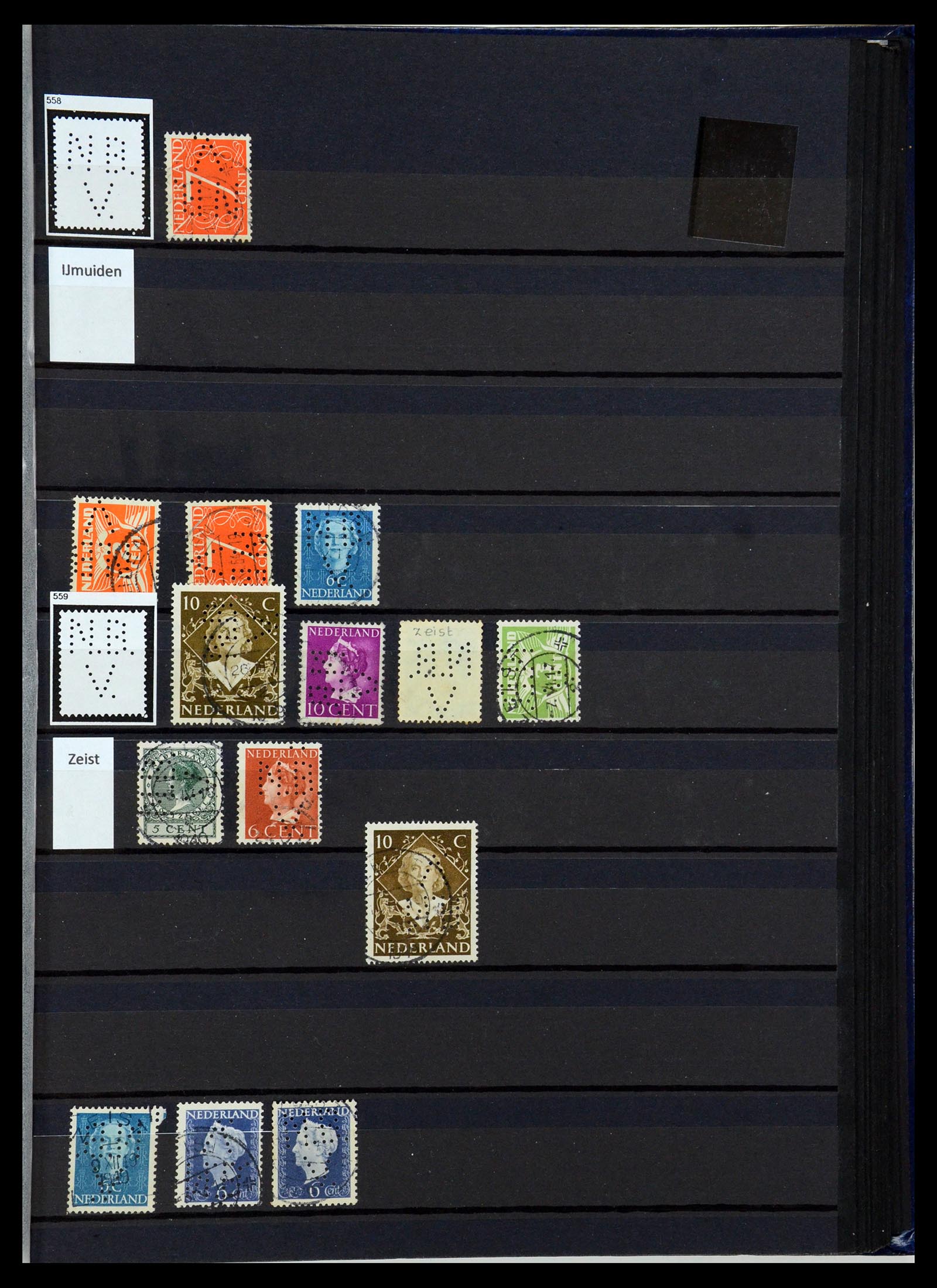 36400 225 - Postzegelverzameling 36400 Nederland perfins 1872-1980.