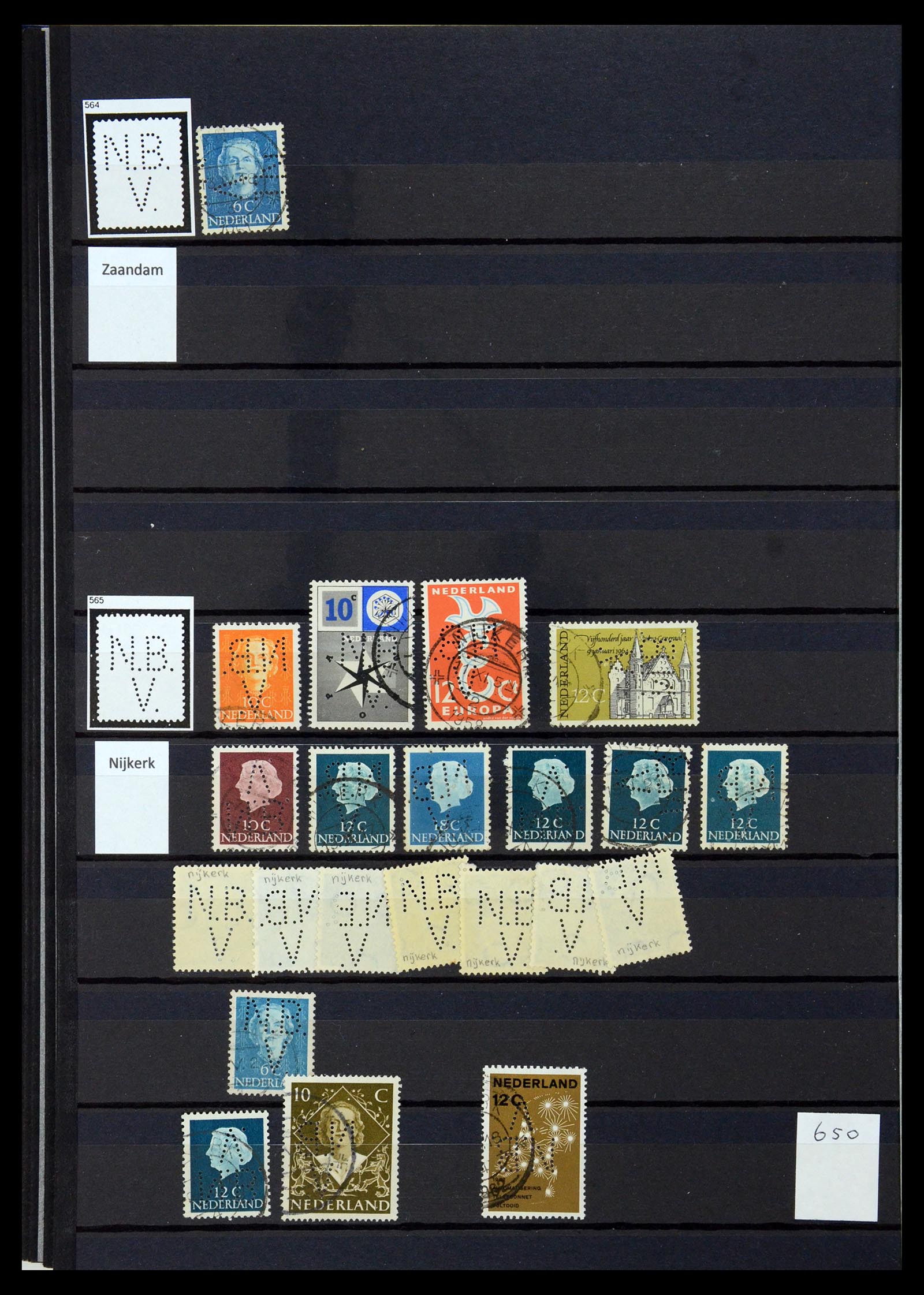 36400 228 - Postzegelverzameling 36400 Nederland perfins 1872-1980.