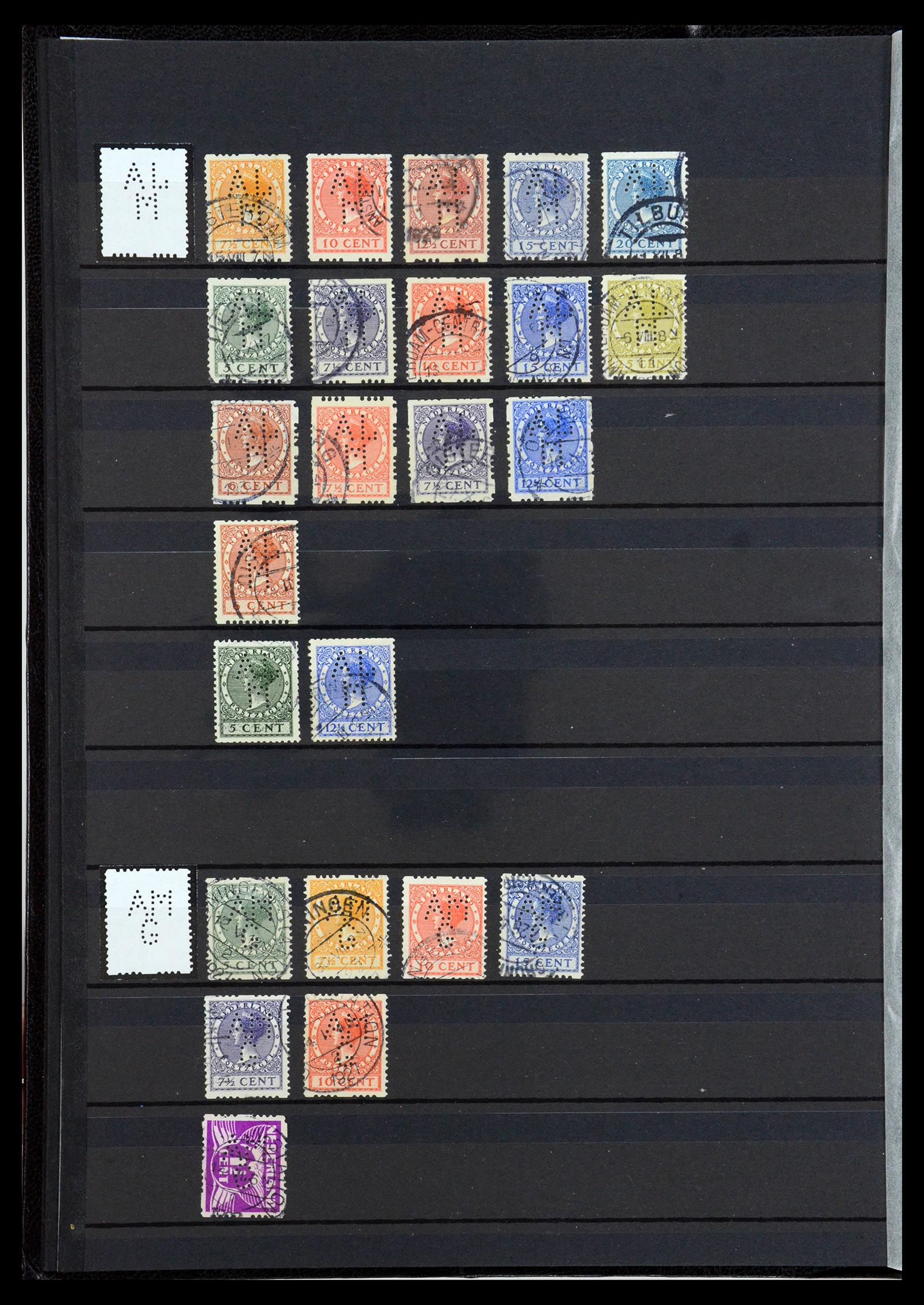 36400 237 - Postzegelverzameling 36400 Nederland perfins 1872-1980.