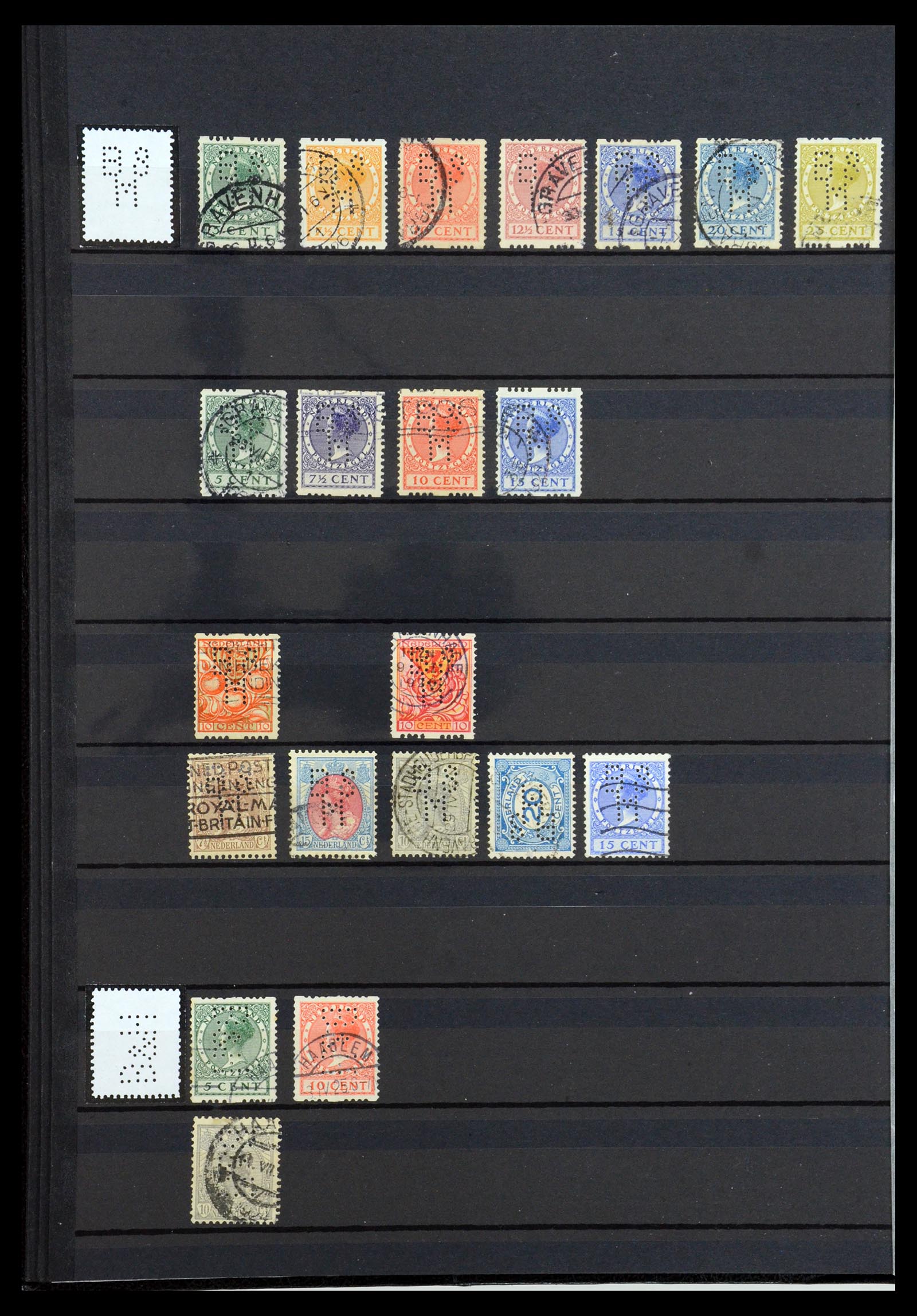 36400 239 - Postzegelverzameling 36400 Nederland perfins 1872-1980.