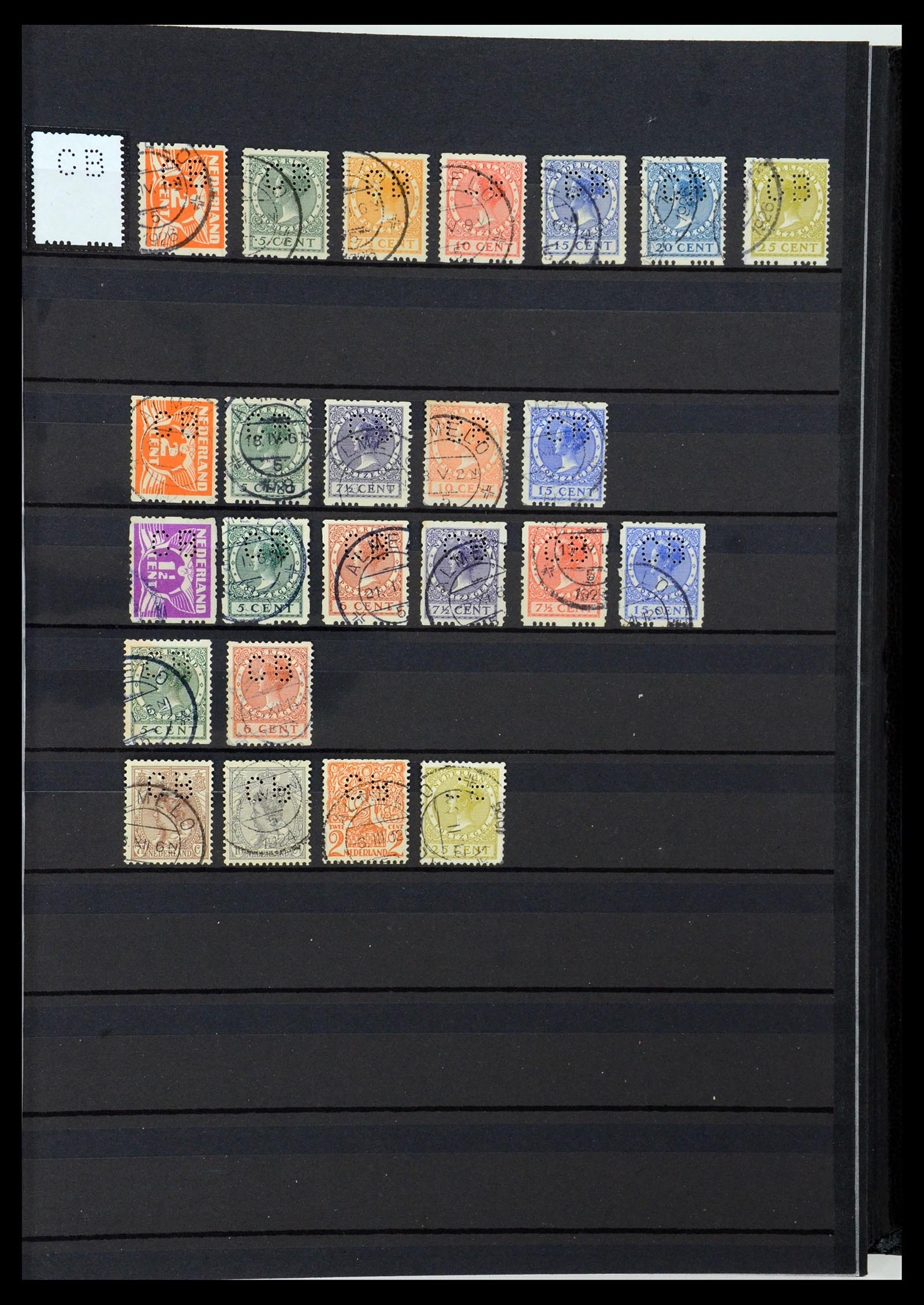 36400 240 - Postzegelverzameling 36400 Nederland perfins 1872-1980.
