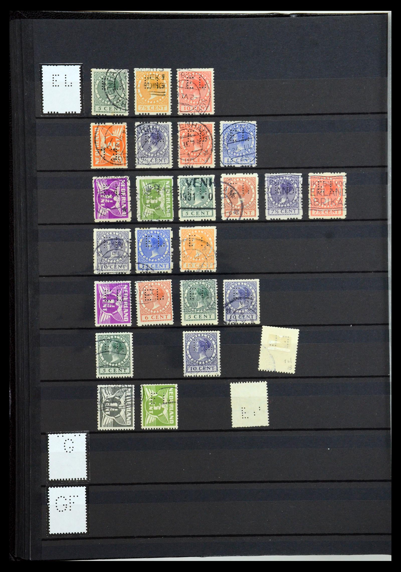 36400 247 - Postzegelverzameling 36400 Nederland perfins 1872-1980.