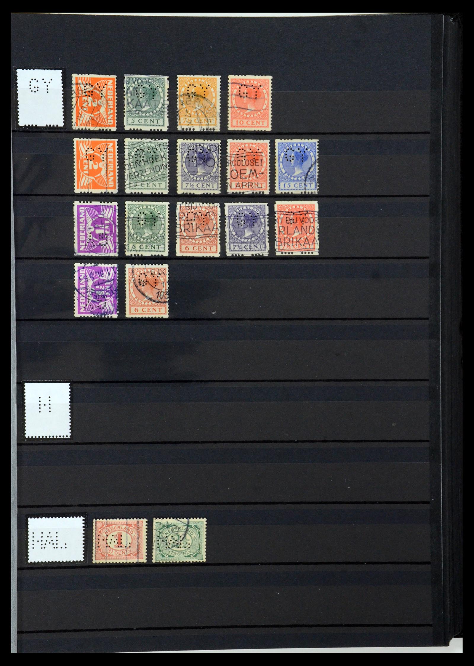 36400 252 - Postzegelverzameling 36400 Nederland perfins 1872-1980.