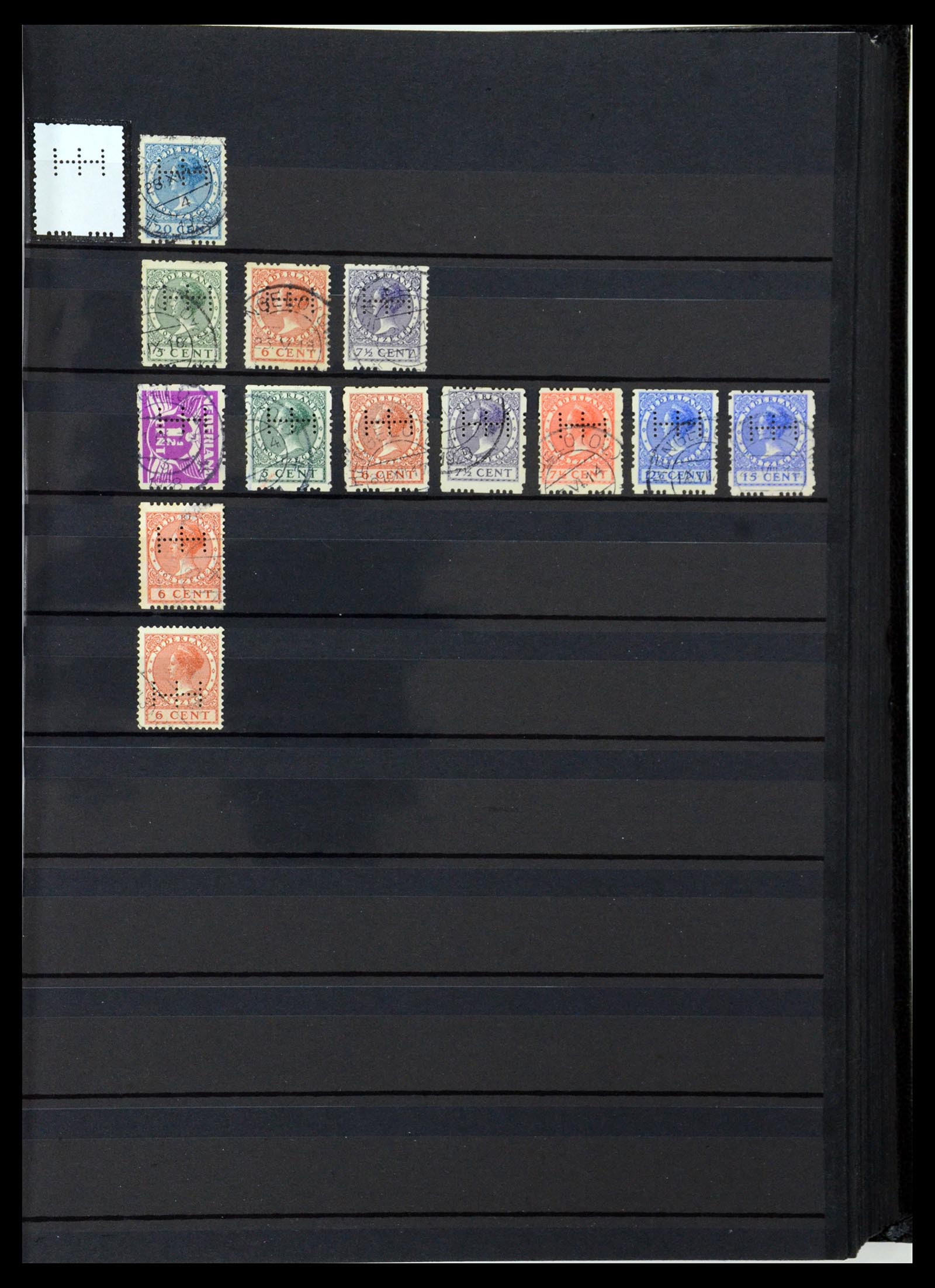 36400 254 - Postzegelverzameling 36400 Nederland perfins 1872-1980.