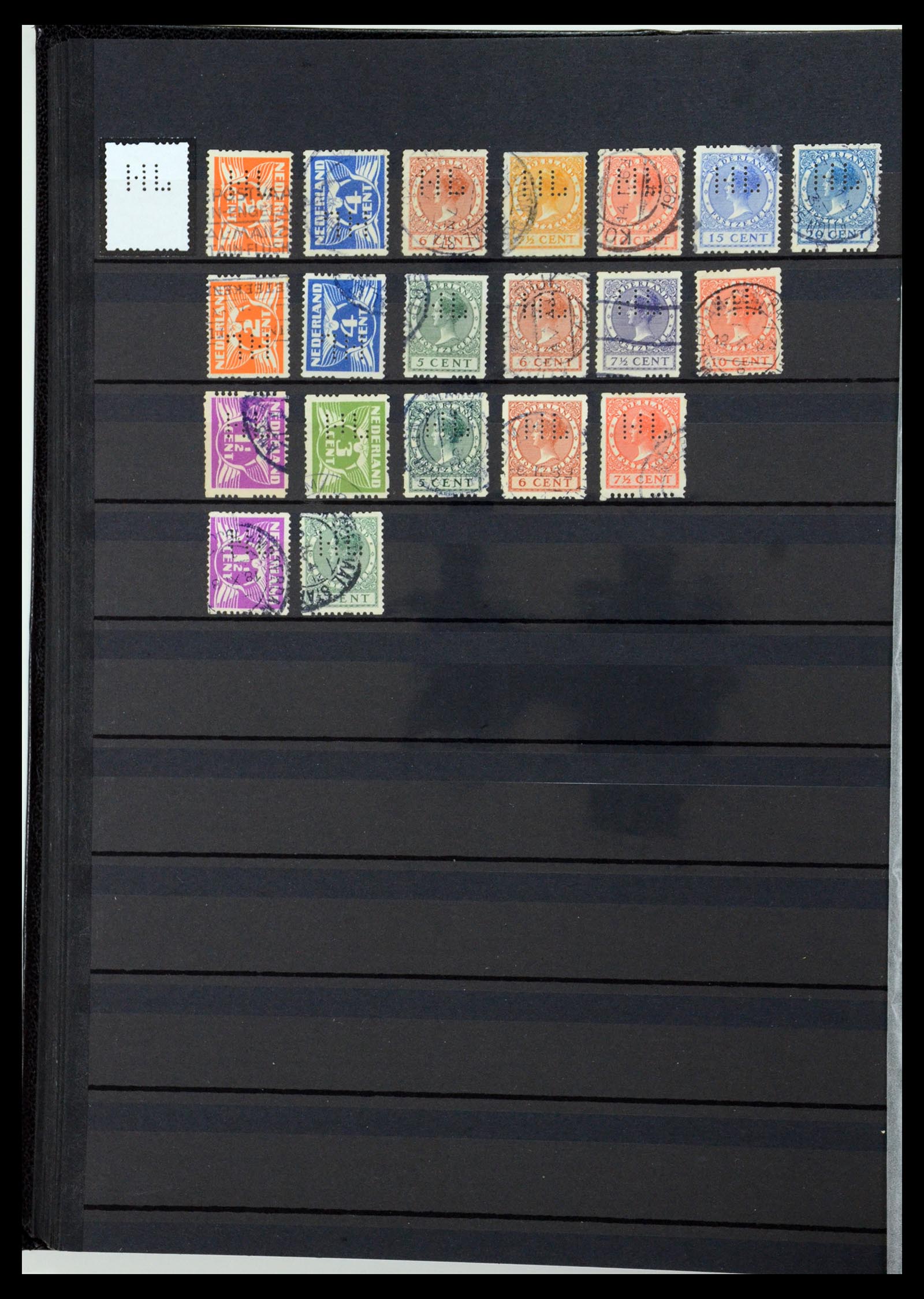 36400 255 - Postzegelverzameling 36400 Nederland perfins 1872-1980.