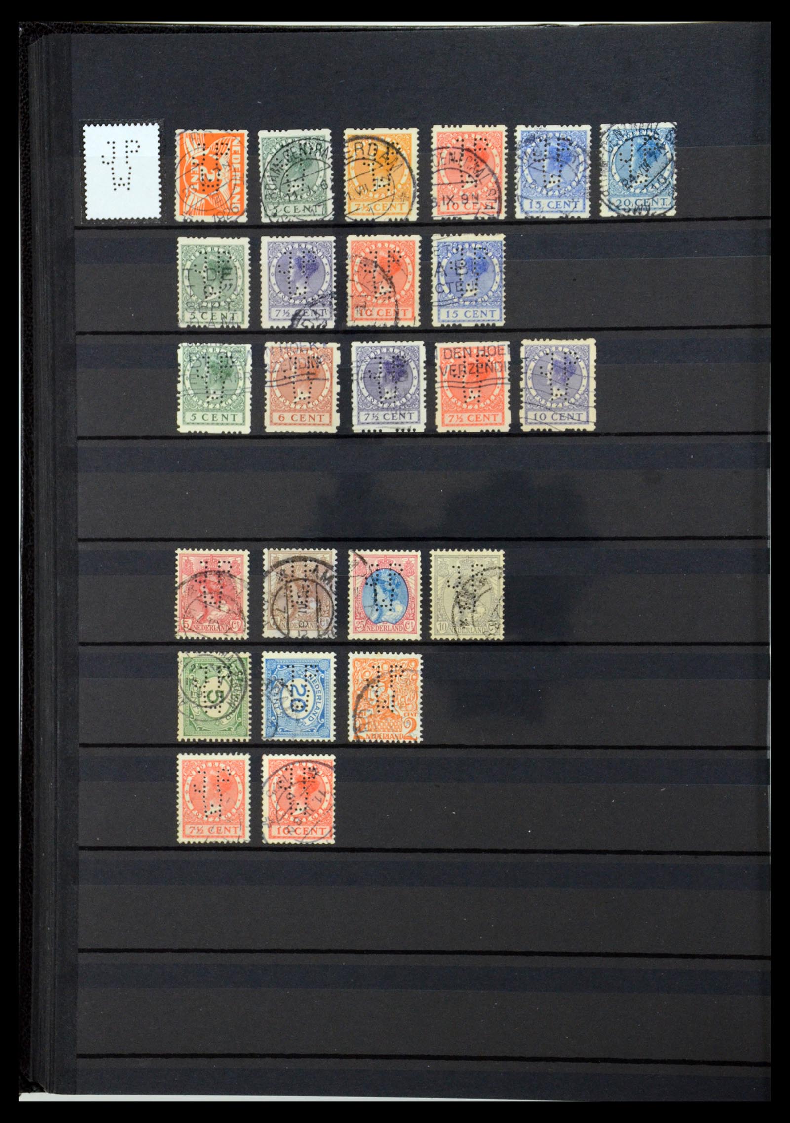 36400 259 - Postzegelverzameling 36400 Nederland perfins 1872-1980.