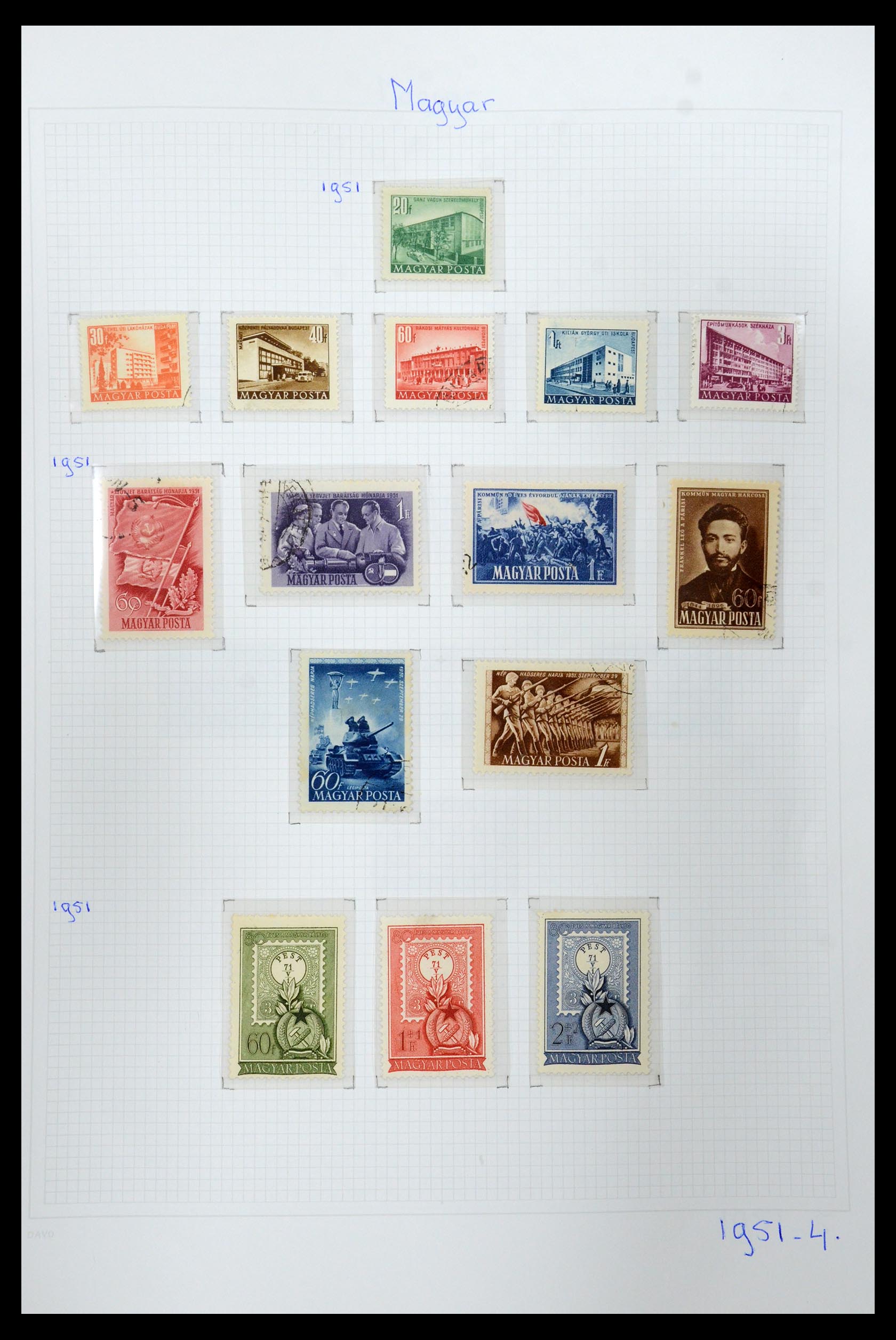36401 082 - Postzegelverzameling 36401 Hongarije 1871-2005.