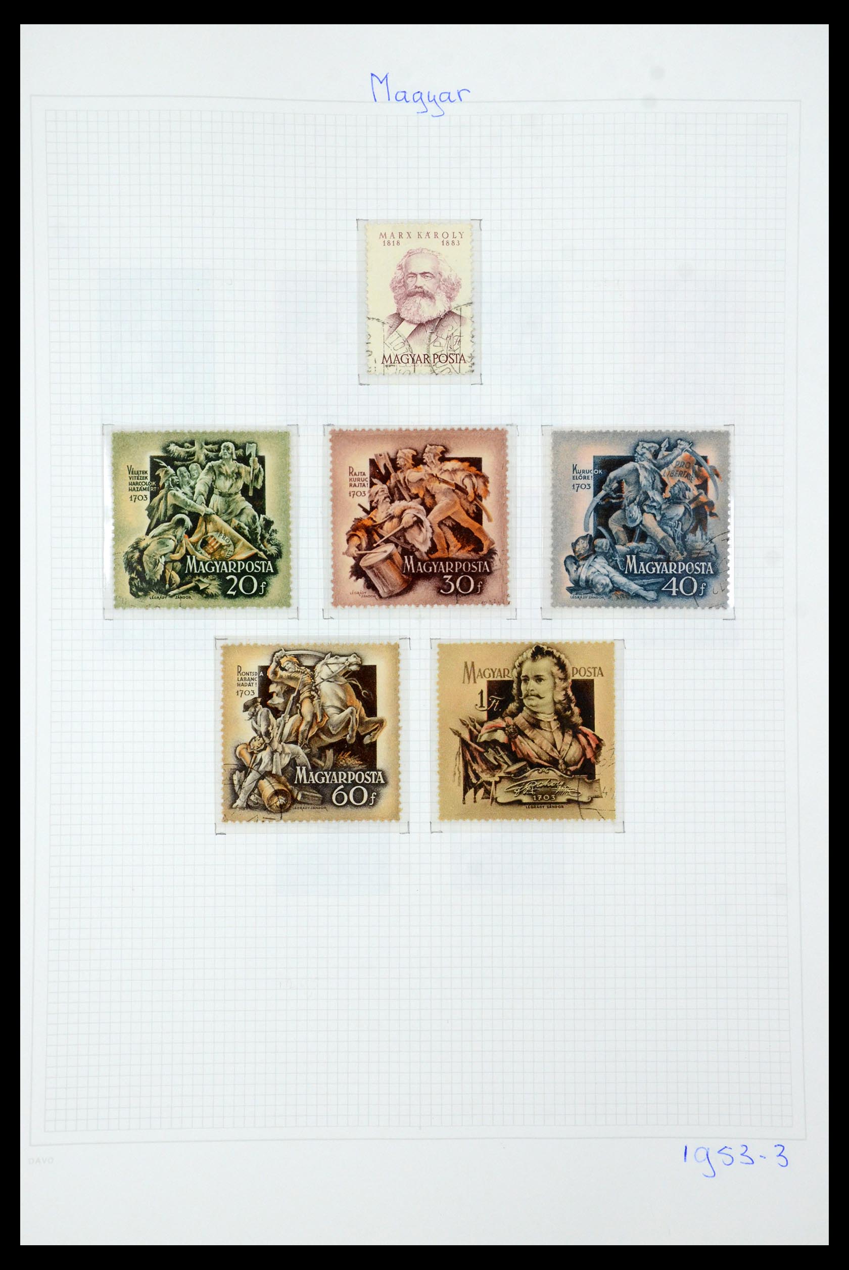 36401 092 - Postzegelverzameling 36401 Hongarije 1871-2005.