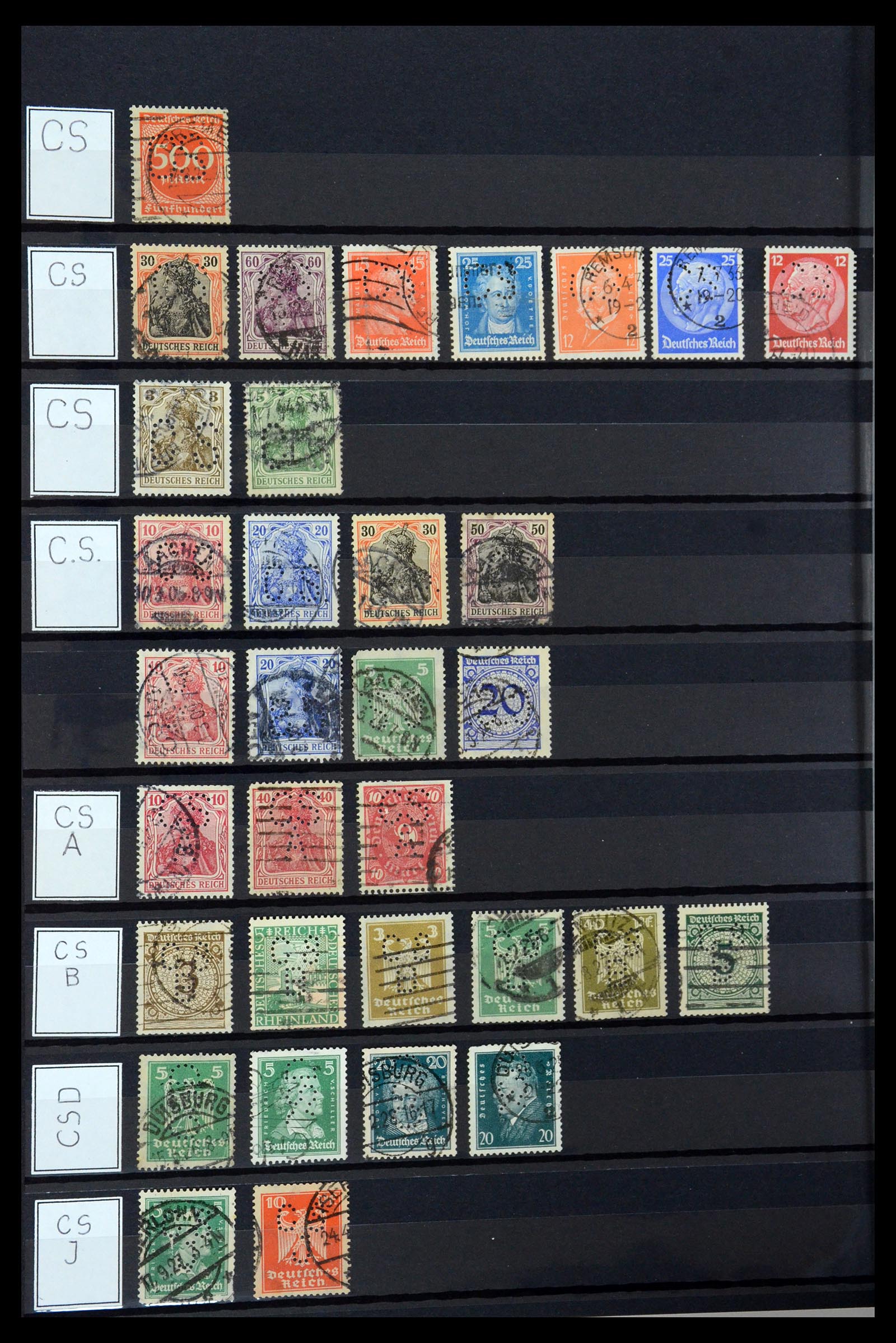 36405 082 - Postzegelverzameling 36405 Duitse Rijk perfins 1880-1945.