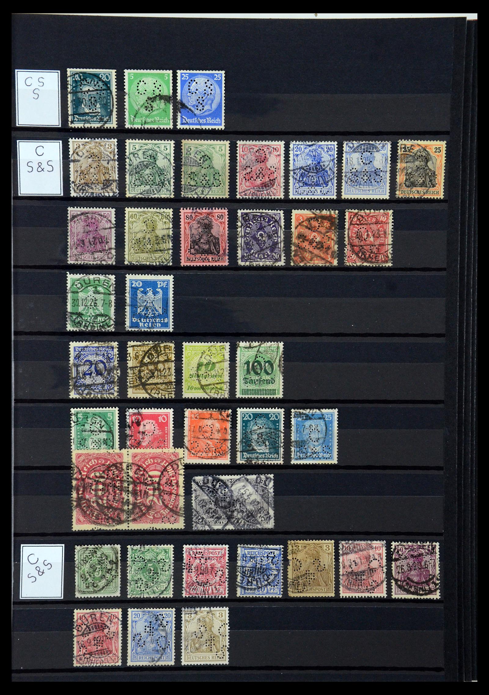 36405 083 - Postzegelverzameling 36405 Duitse Rijk perfins 1880-1945.