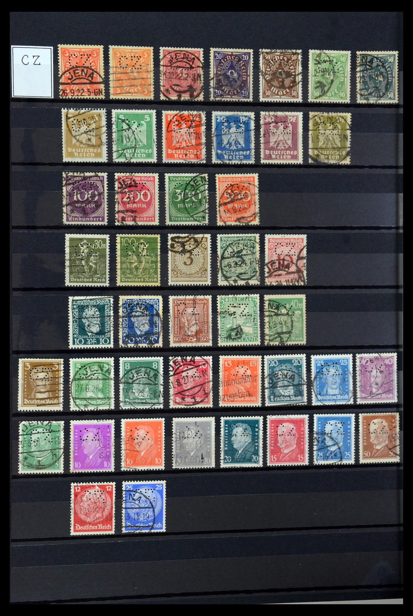 36405 086 - Postzegelverzameling 36405 Duitse Rijk perfins 1880-1945.