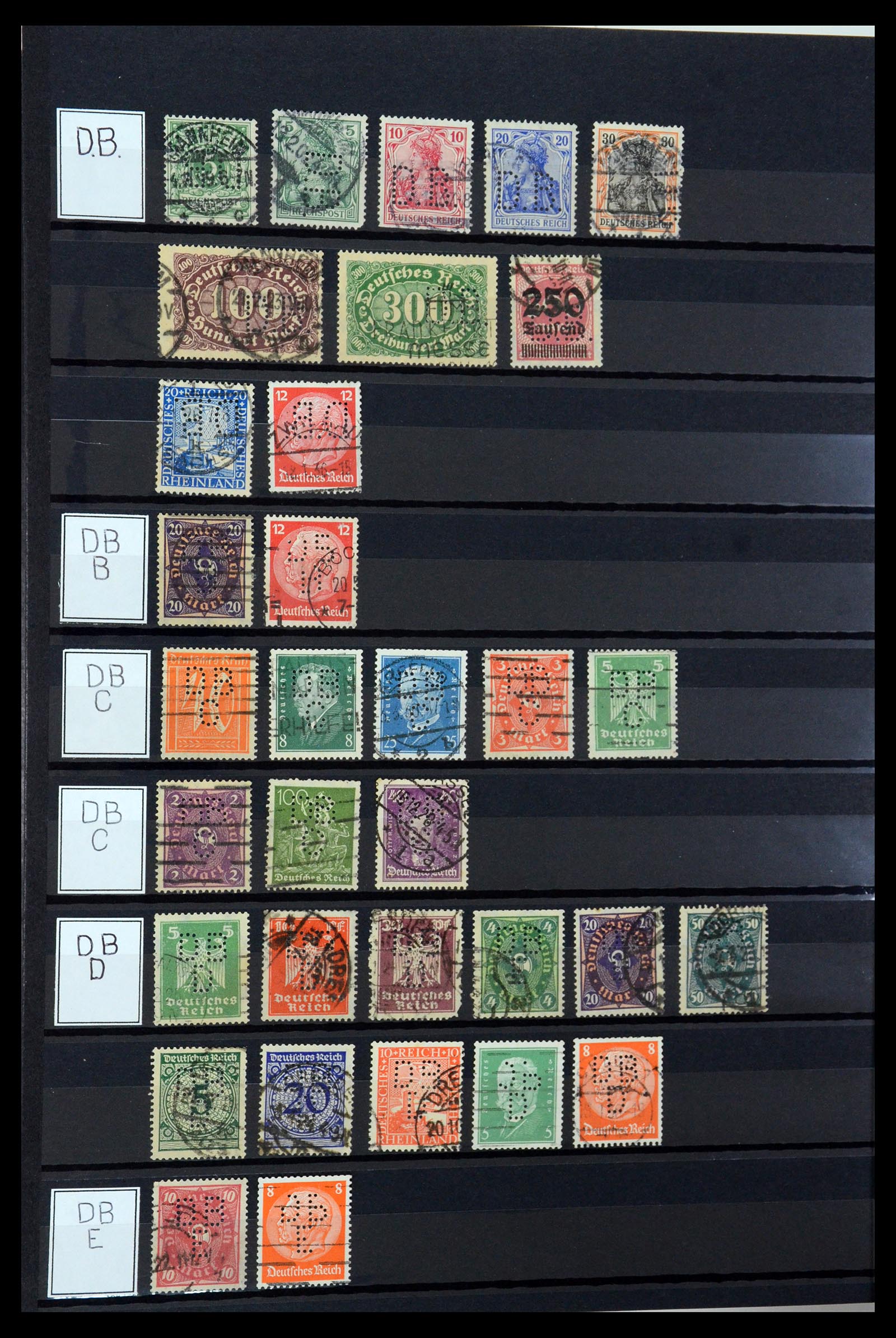 36405 092 - Postzegelverzameling 36405 Duitse Rijk perfins 1880-1945.