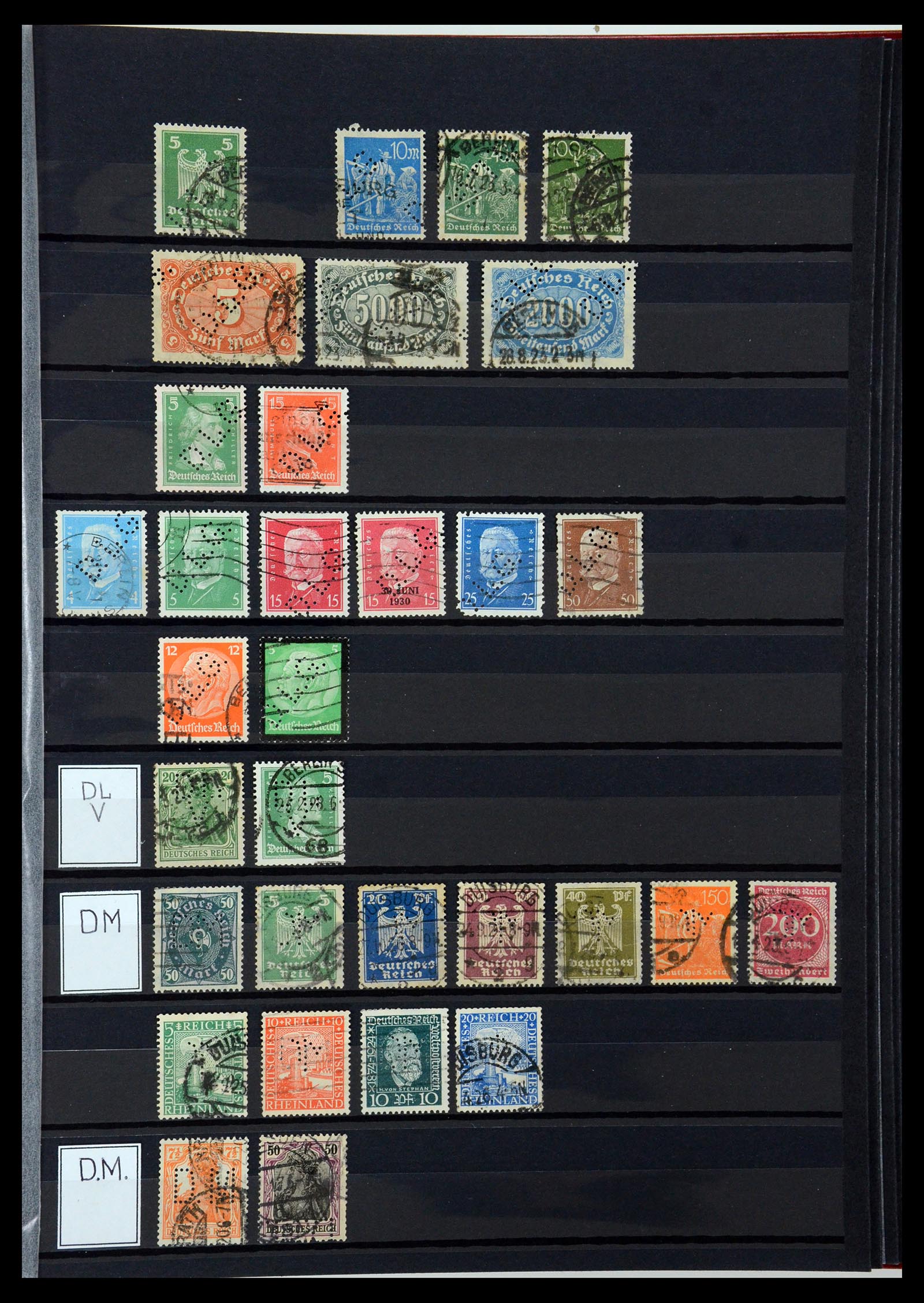 36405 099 - Postzegelverzameling 36405 Duitse Rijk perfins 1880-1945.