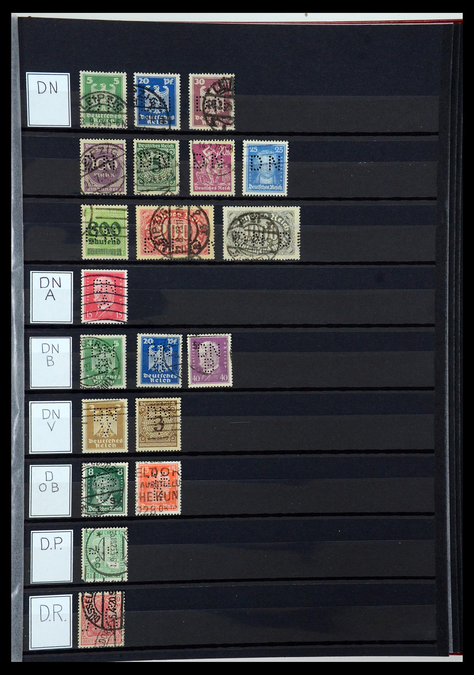 36405 101 - Postzegelverzameling 36405 Duitse Rijk perfins 1880-1945.