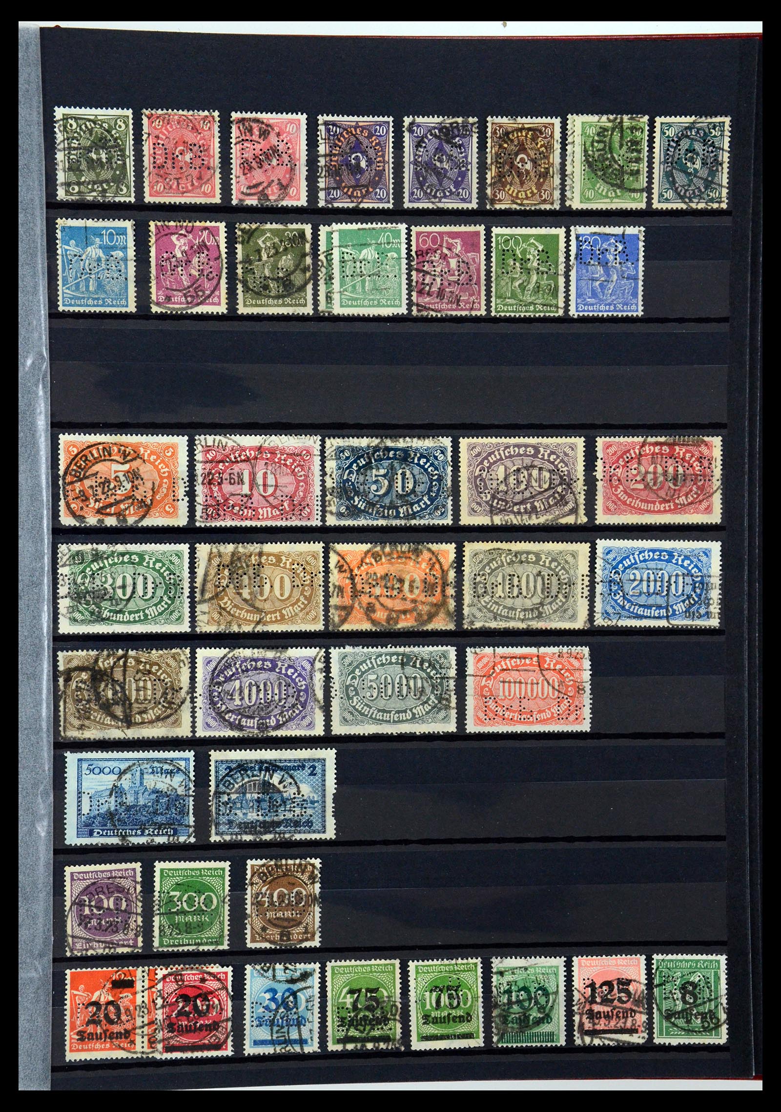 36405 103 - Postzegelverzameling 36405 Duitse Rijk perfins 1880-1945.