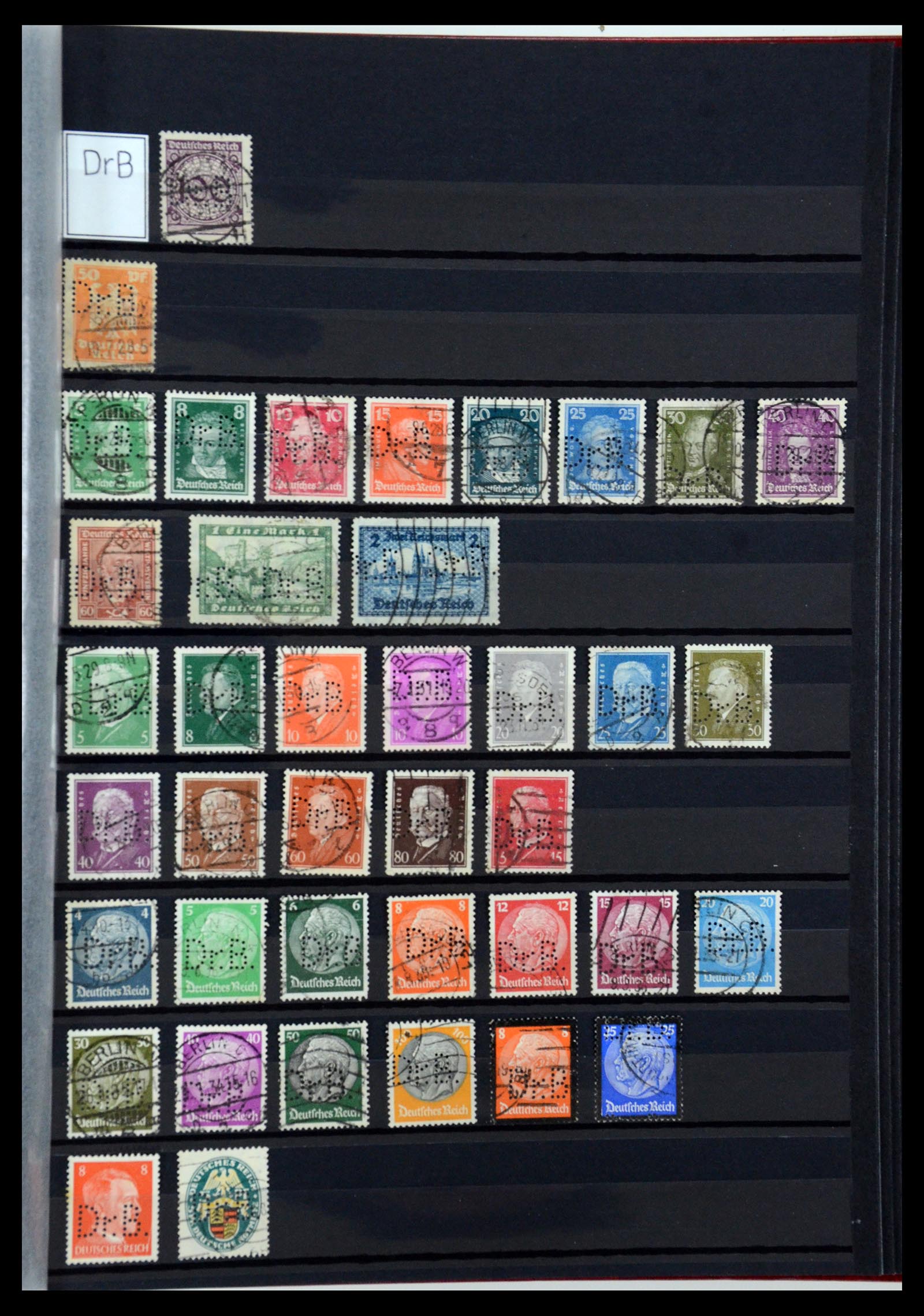 36405 105 - Postzegelverzameling 36405 Duitse Rijk perfins 1880-1945.