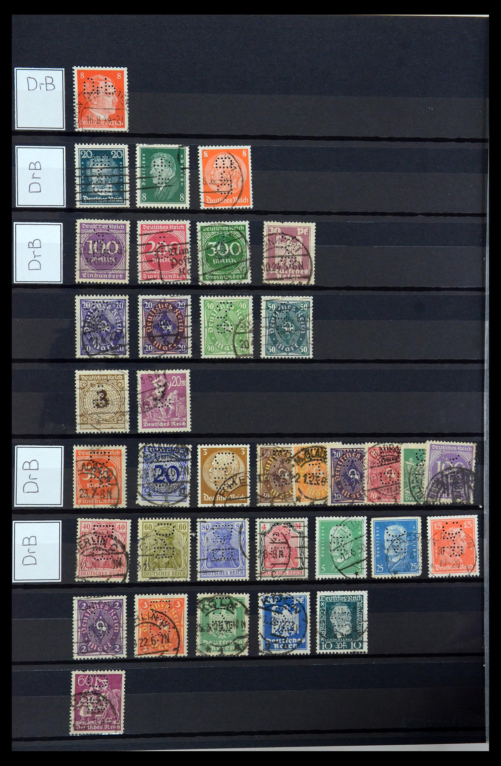 36405 106 - Postzegelverzameling 36405 Duitse Rijk perfins 1880-1945.