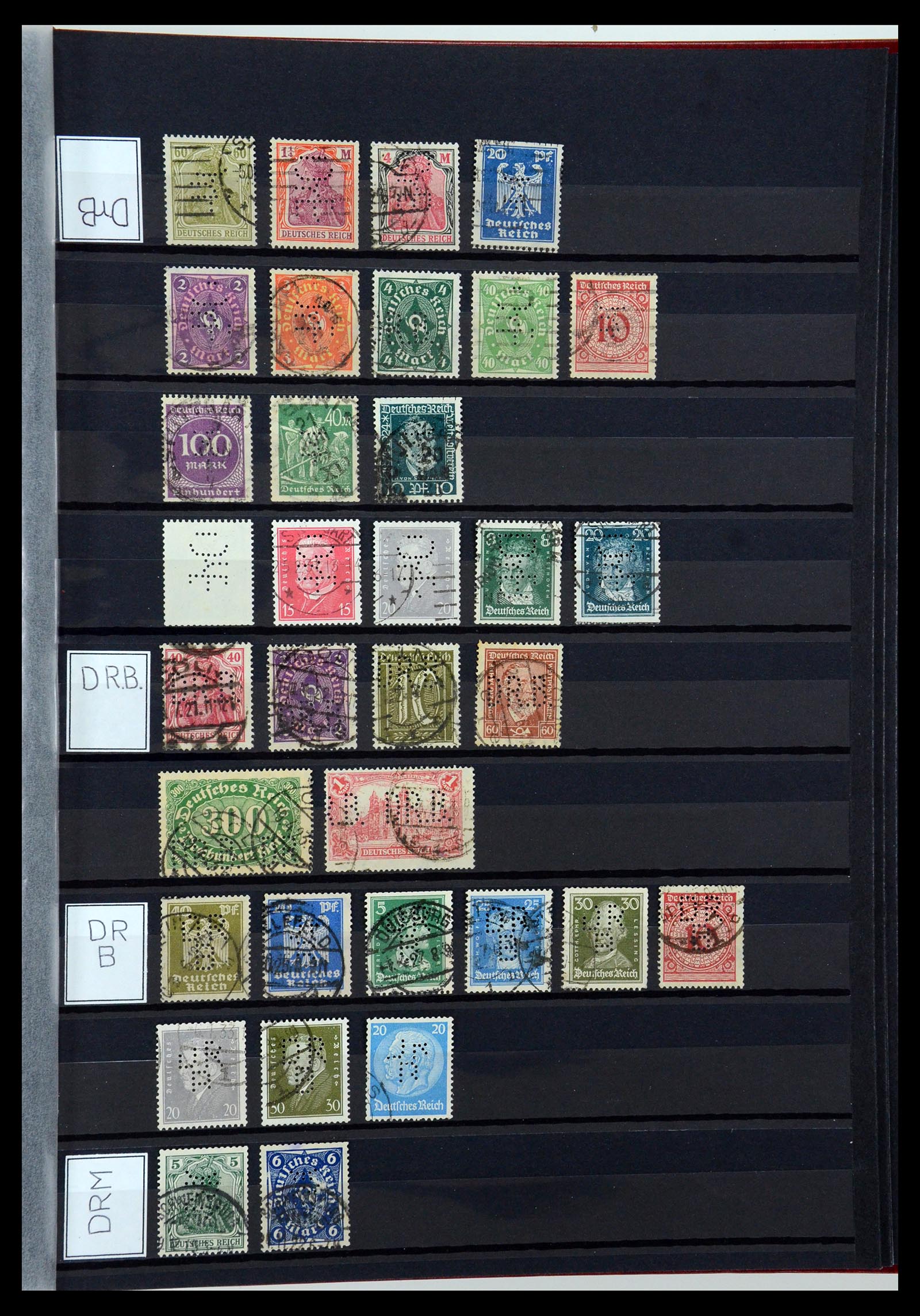 36405 107 - Postzegelverzameling 36405 Duitse Rijk perfins 1880-1945.