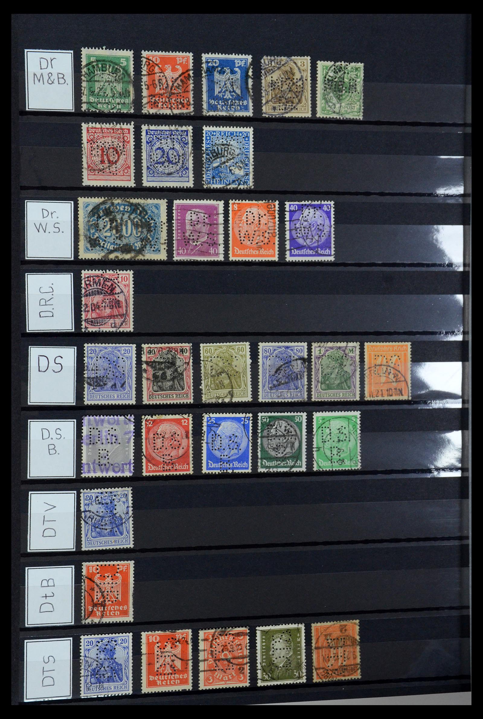 36405 108 - Postzegelverzameling 36405 Duitse Rijk perfins 1880-1945.
