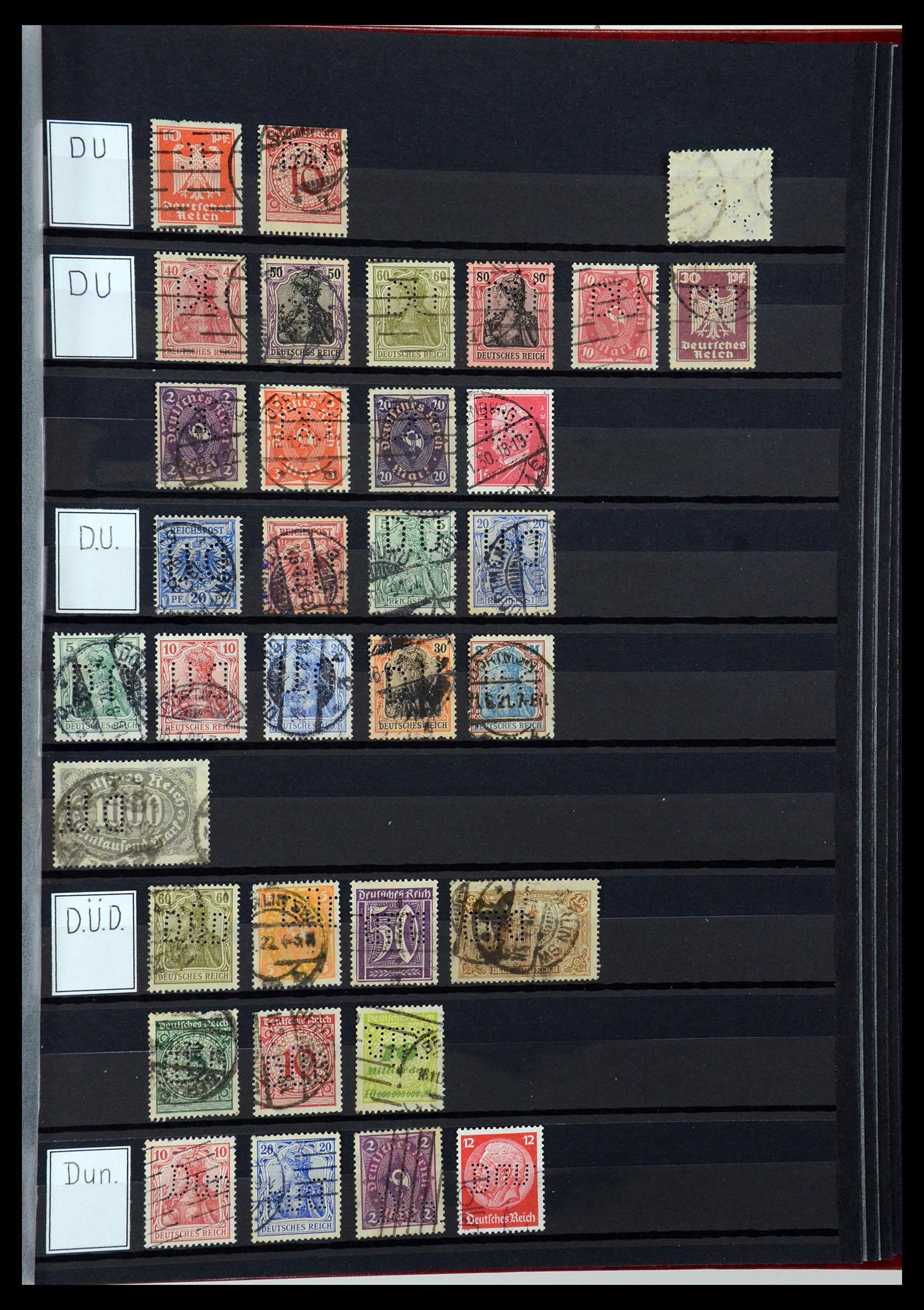 36405 109 - Postzegelverzameling 36405 Duitse Rijk perfins 1880-1945.