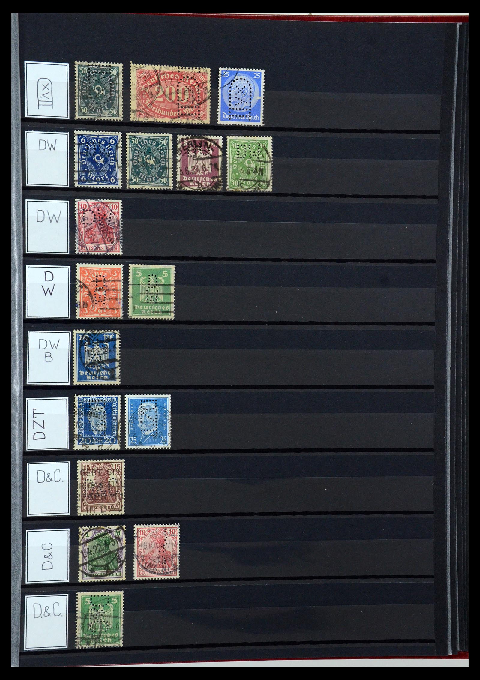 36405 110 - Postzegelverzameling 36405 Duitse Rijk perfins 1880-1945.
