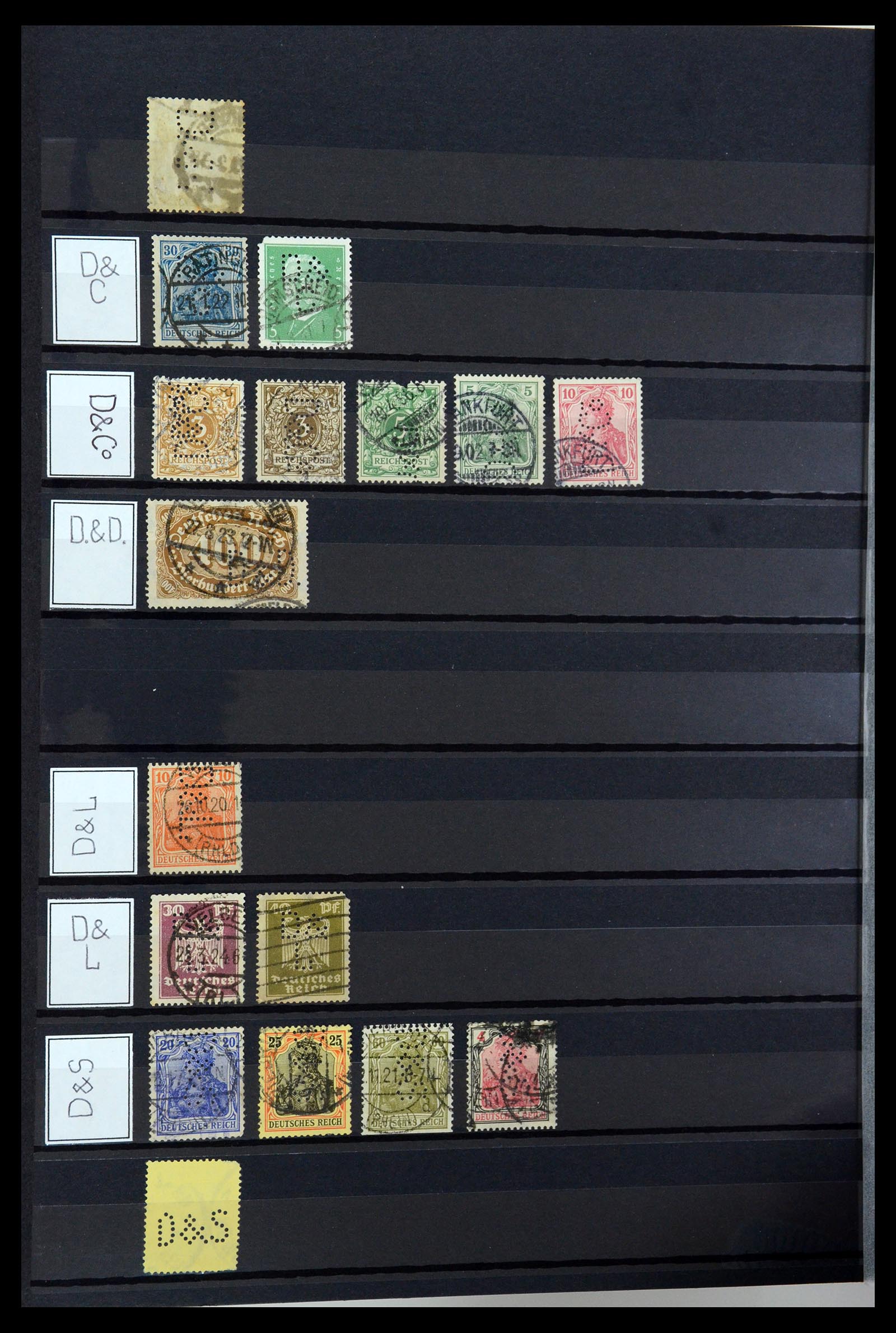 36405 112 - Postzegelverzameling 36405 Duitse Rijk perfins 1880-1945.