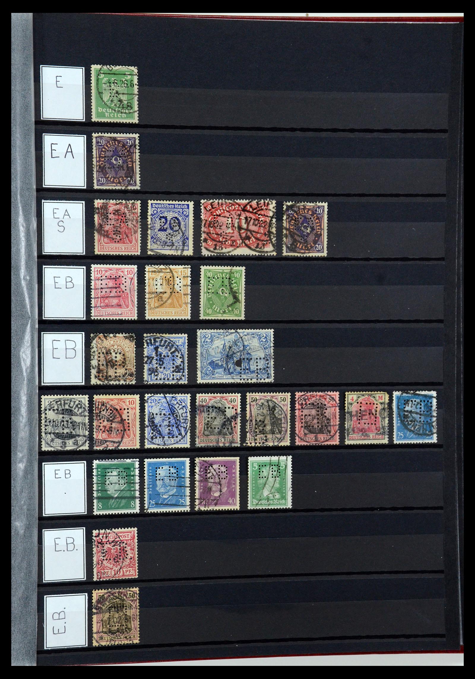 36405 113 - Postzegelverzameling 36405 Duitse Rijk perfins 1880-1945.