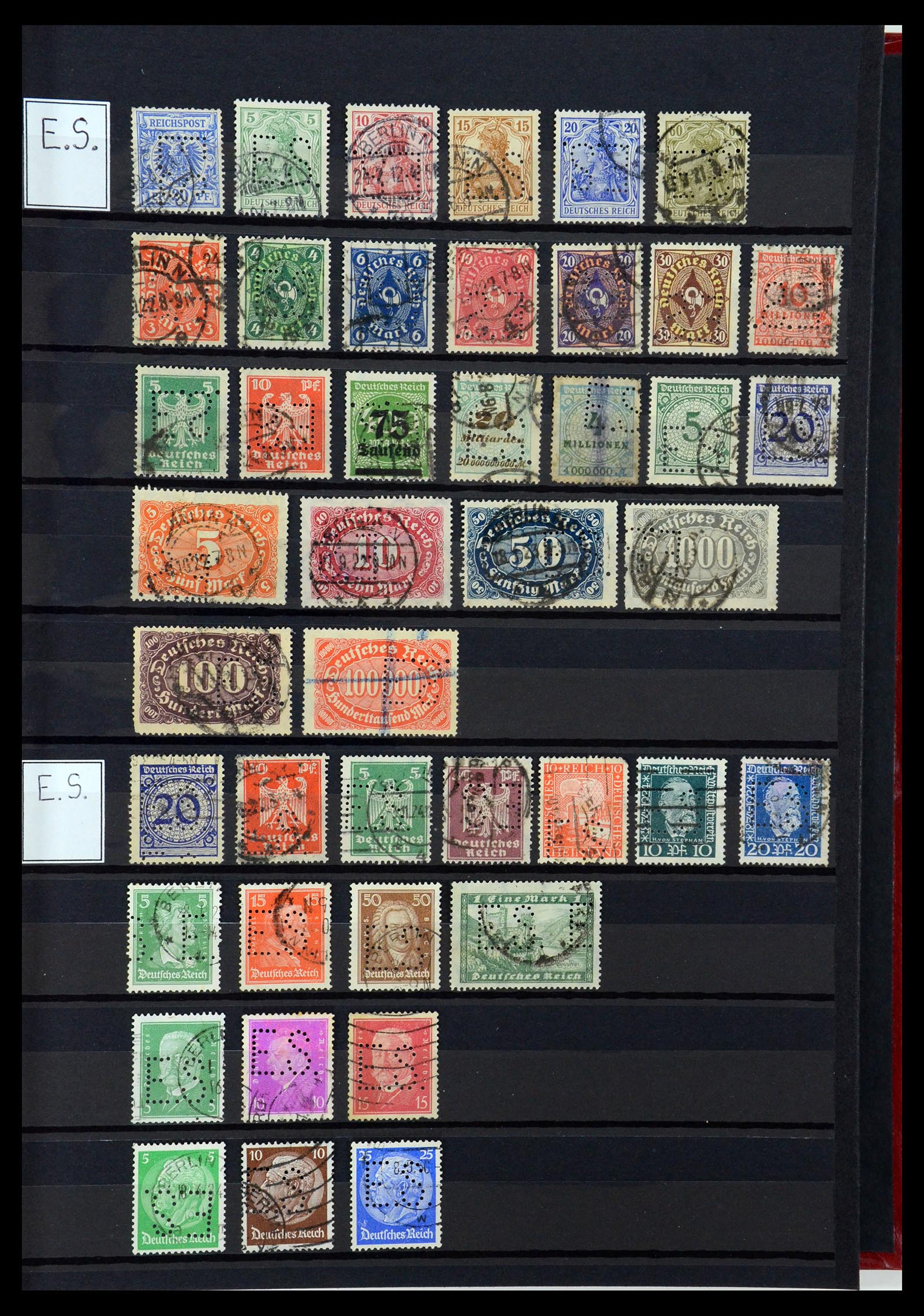 36405 117 - Postzegelverzameling 36405 Duitse Rijk perfins 1880-1945.