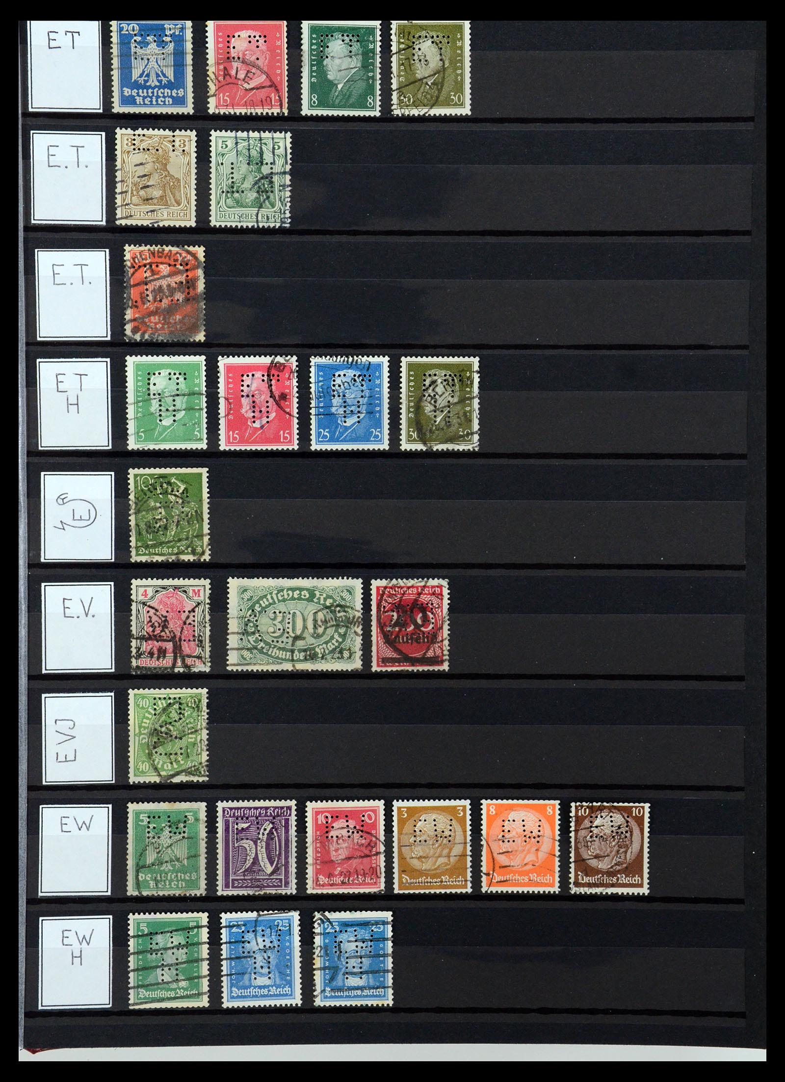 36405 119 - Postzegelverzameling 36405 Duitse Rijk perfins 1880-1945.