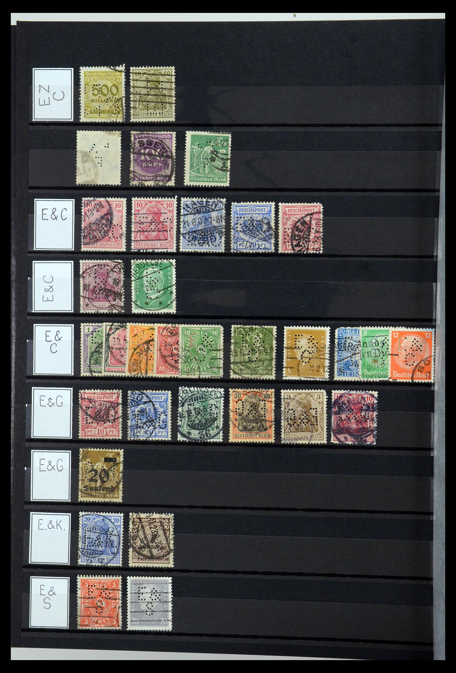 36405 120 - Postzegelverzameling 36405 Duitse Rijk perfins 1880-1945.