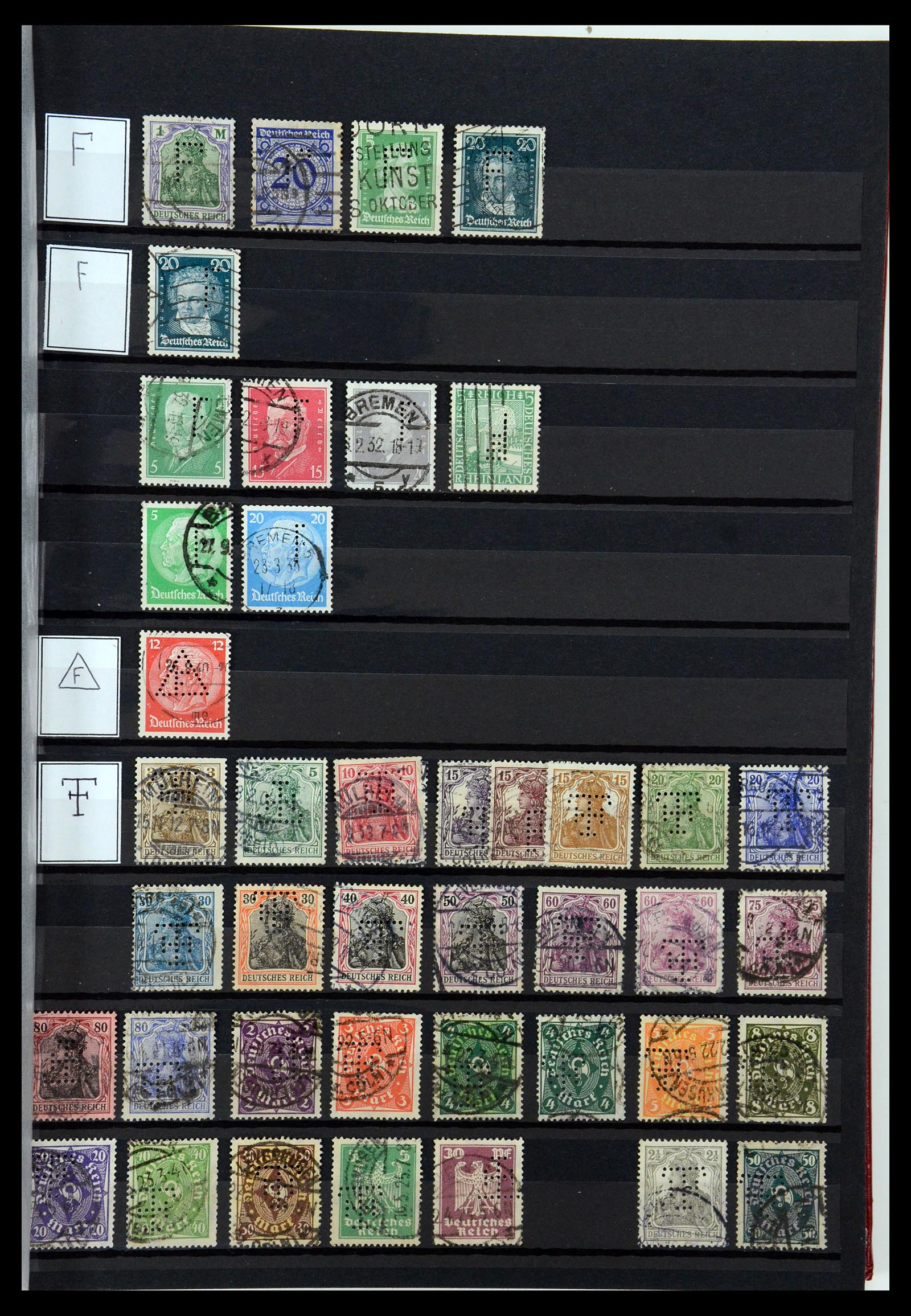 36405 121 - Postzegelverzameling 36405 Duitse Rijk perfins 1880-1945.