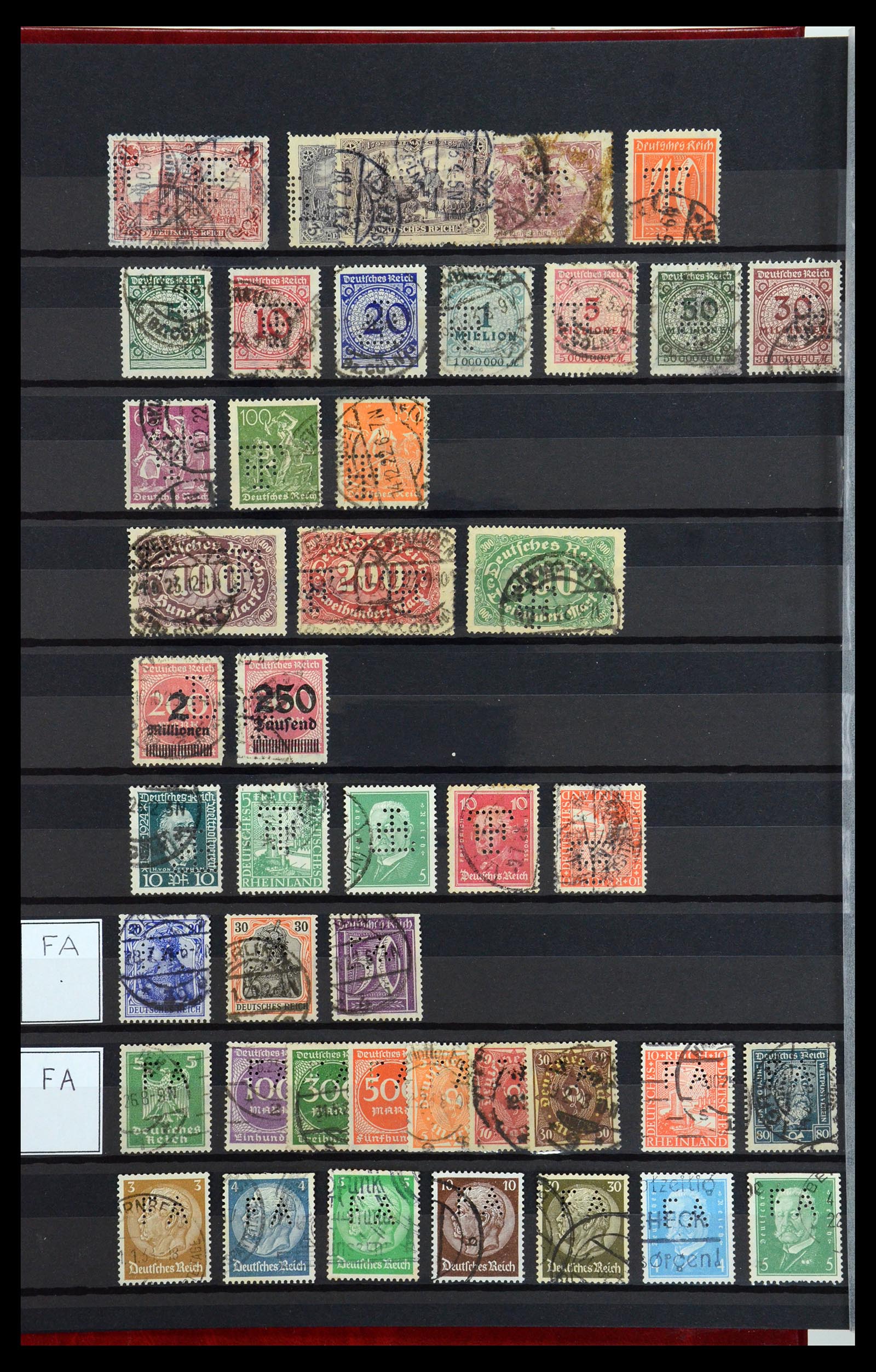 36405 122 - Postzegelverzameling 36405 Duitse Rijk perfins 1880-1945.