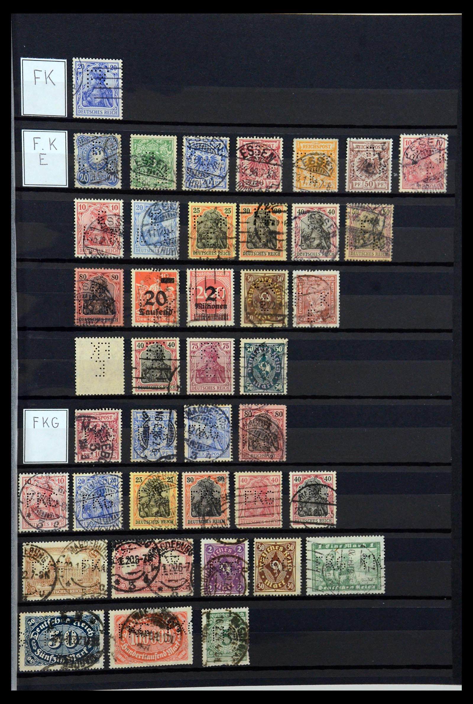 36405 126 - Postzegelverzameling 36405 Duitse Rijk perfins 1880-1945.