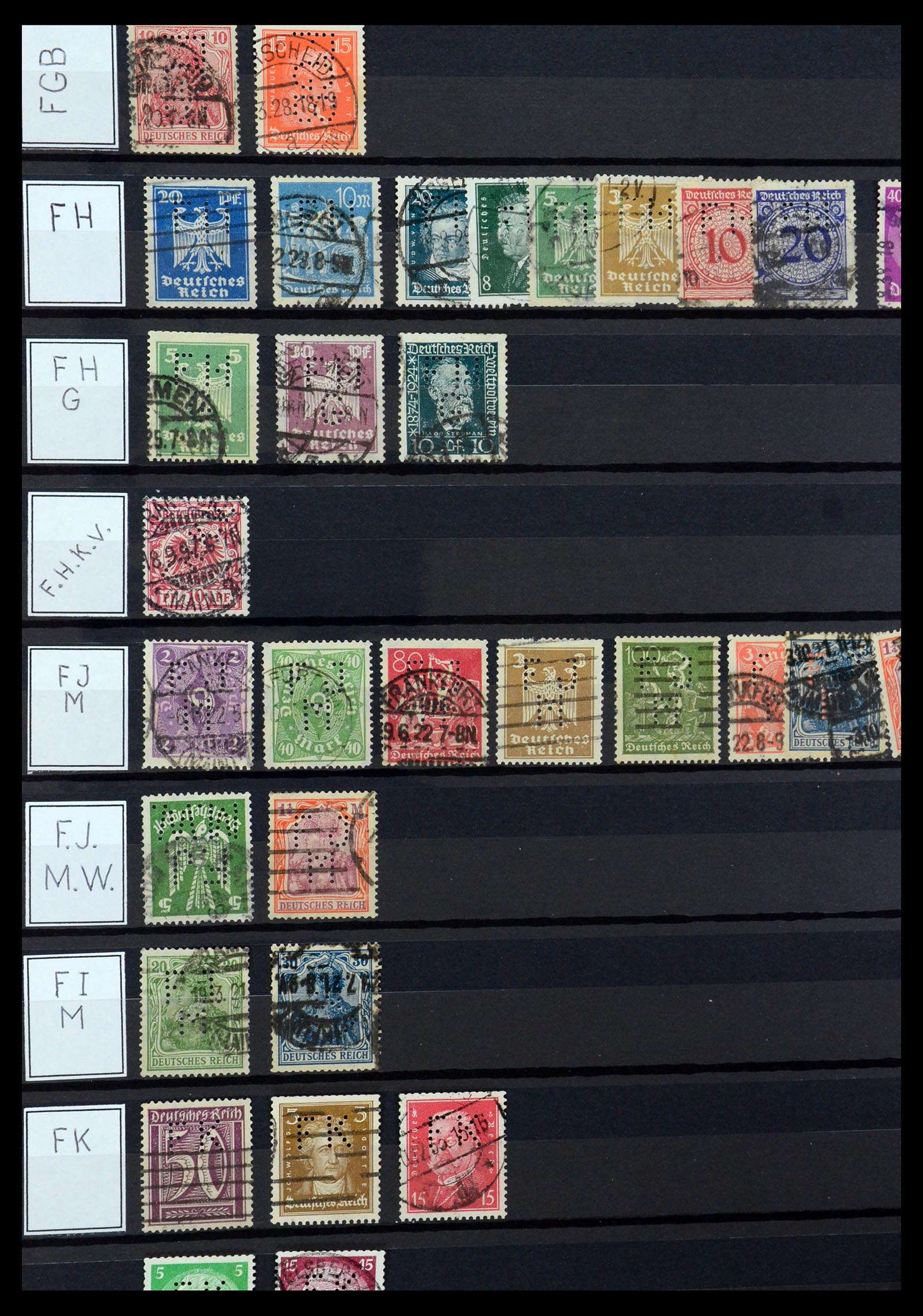 36405 127 - Postzegelverzameling 36405 Duitse Rijk perfins 1880-1945.