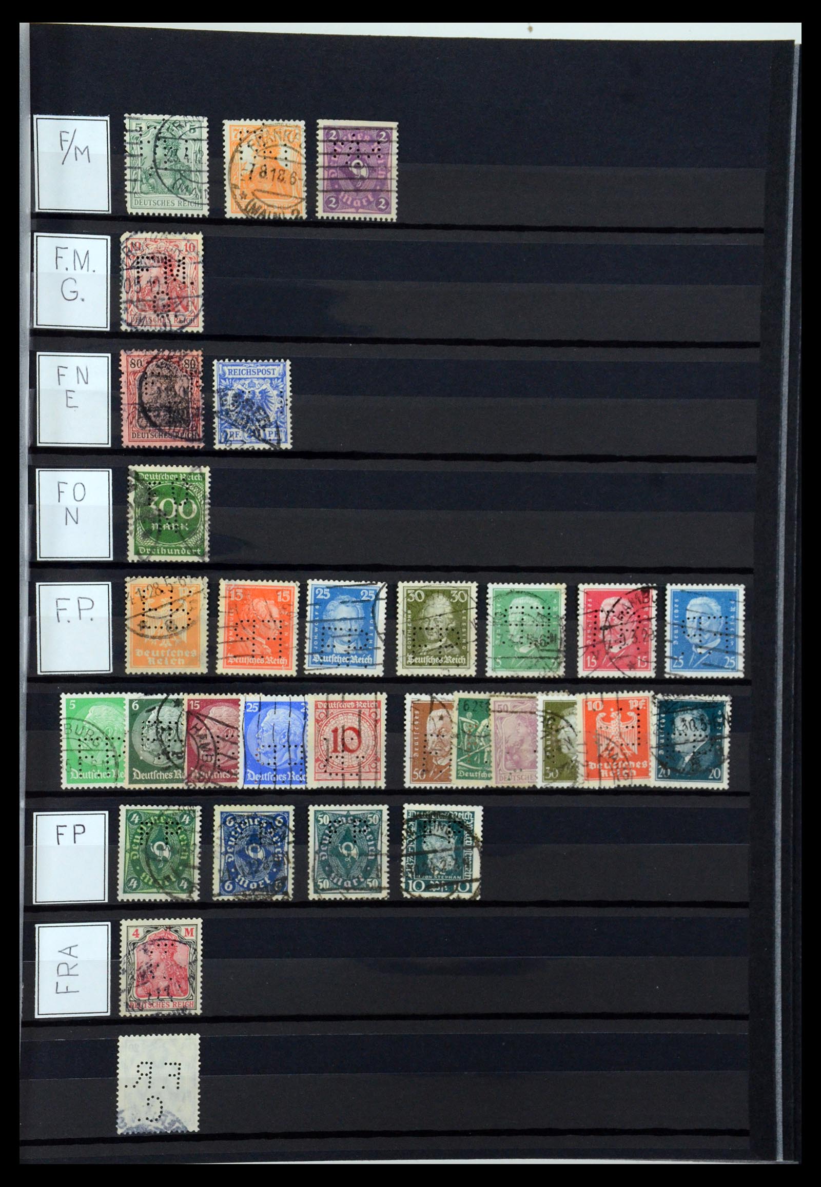 36405 129 - Postzegelverzameling 36405 Duitse Rijk perfins 1880-1945.