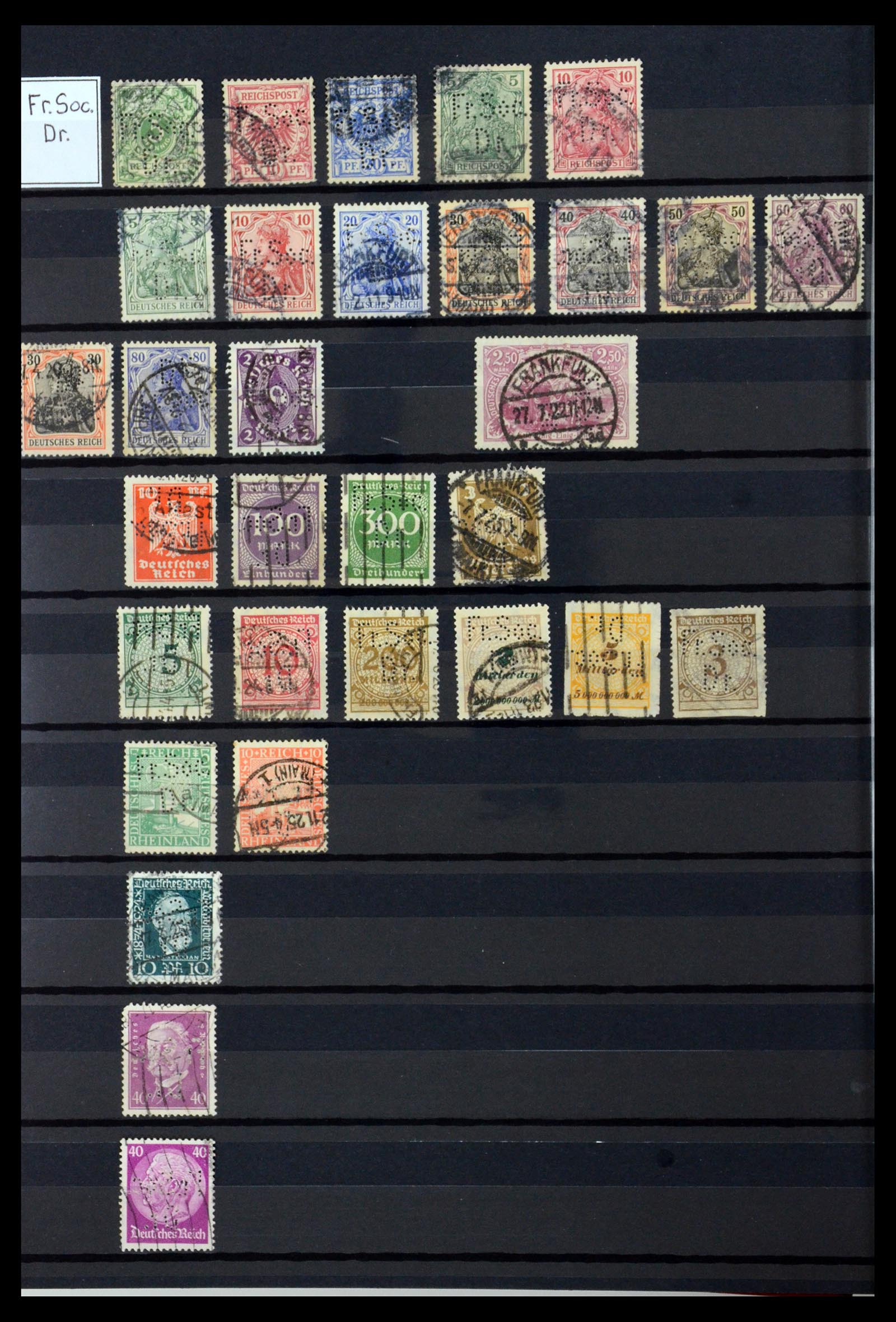 36405 130 - Postzegelverzameling 36405 Duitse Rijk perfins 1880-1945.