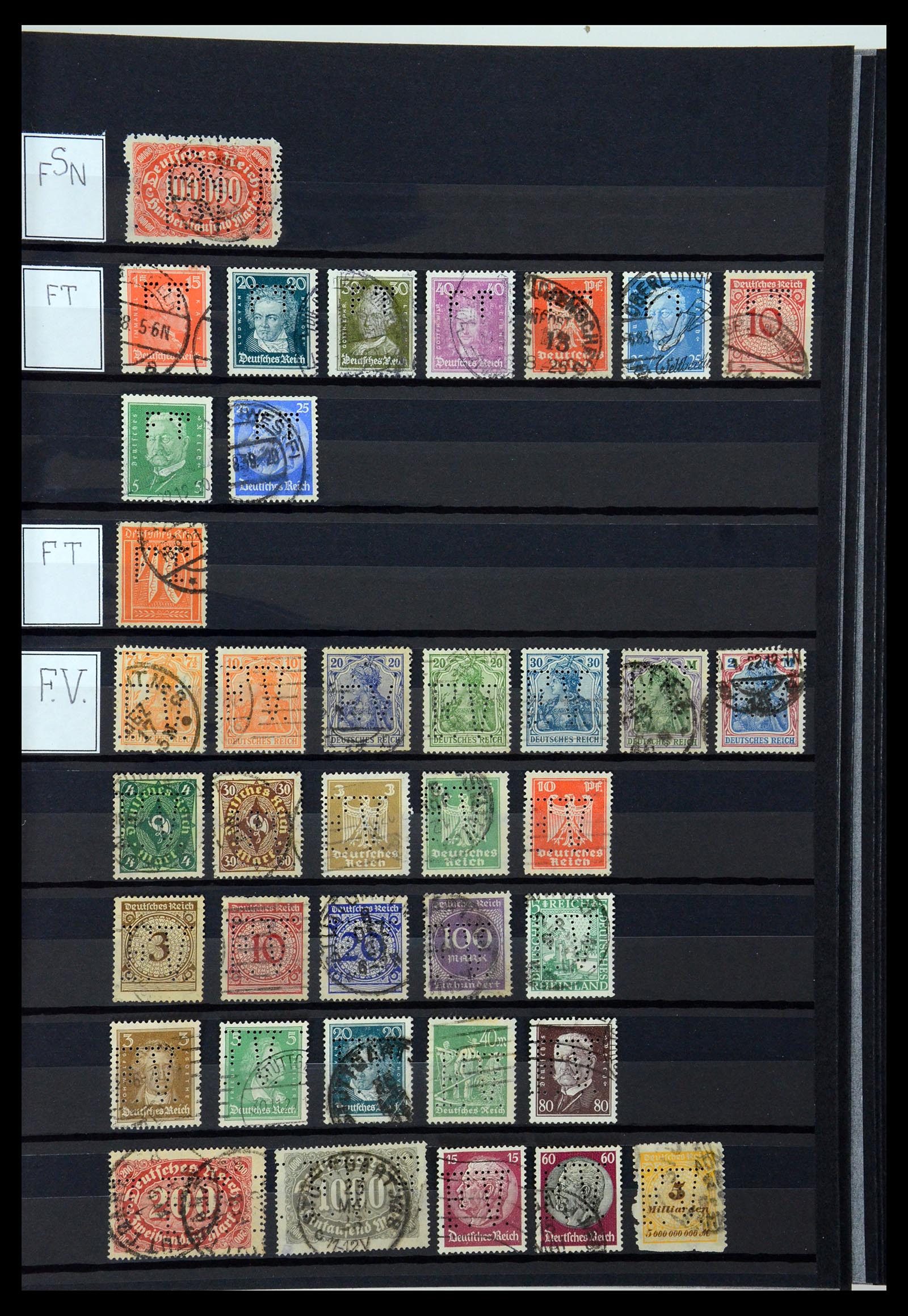 36405 133 - Postzegelverzameling 36405 Duitse Rijk perfins 1880-1945.