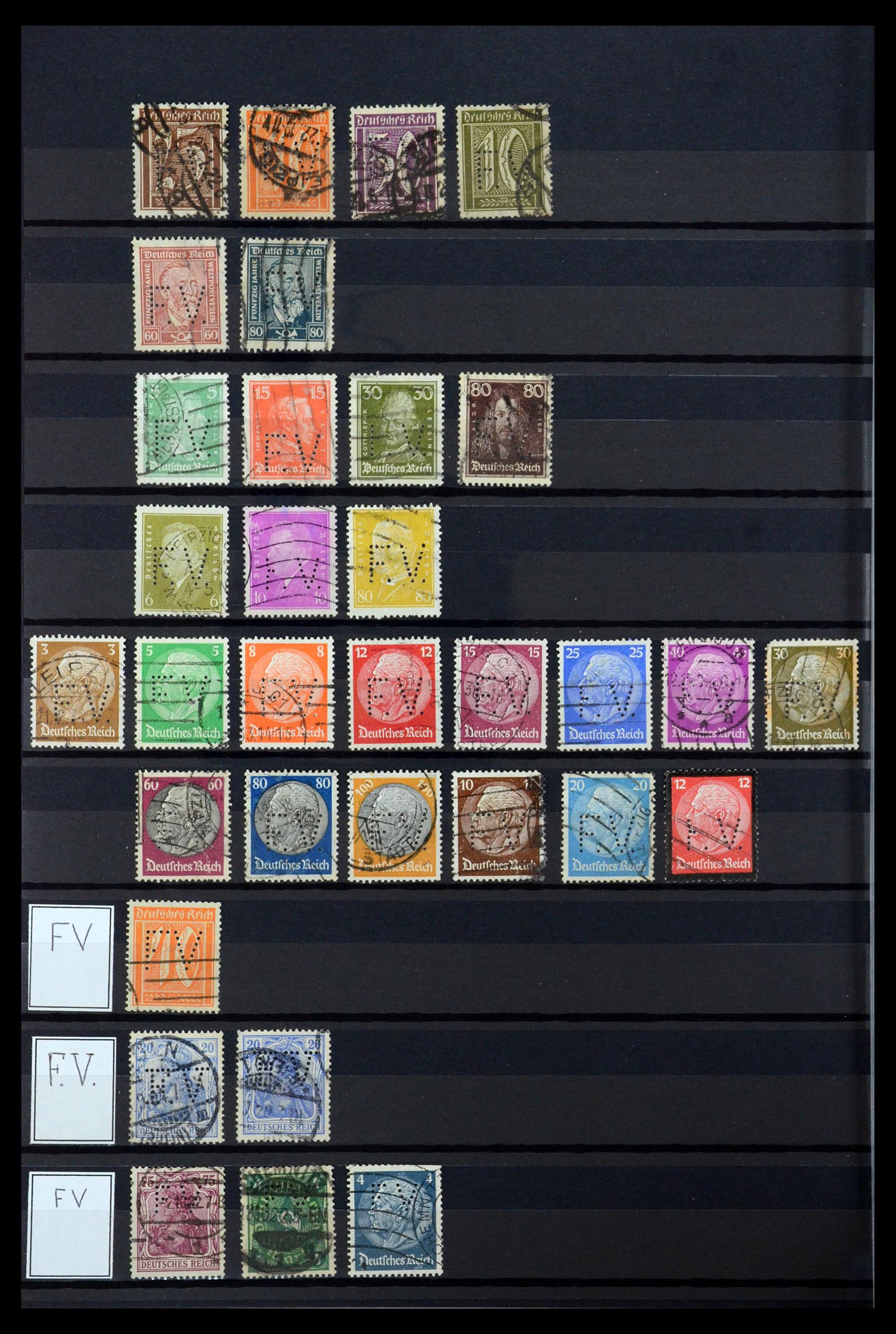 36405 136 - Postzegelverzameling 36405 Duitse Rijk perfins 1880-1945.