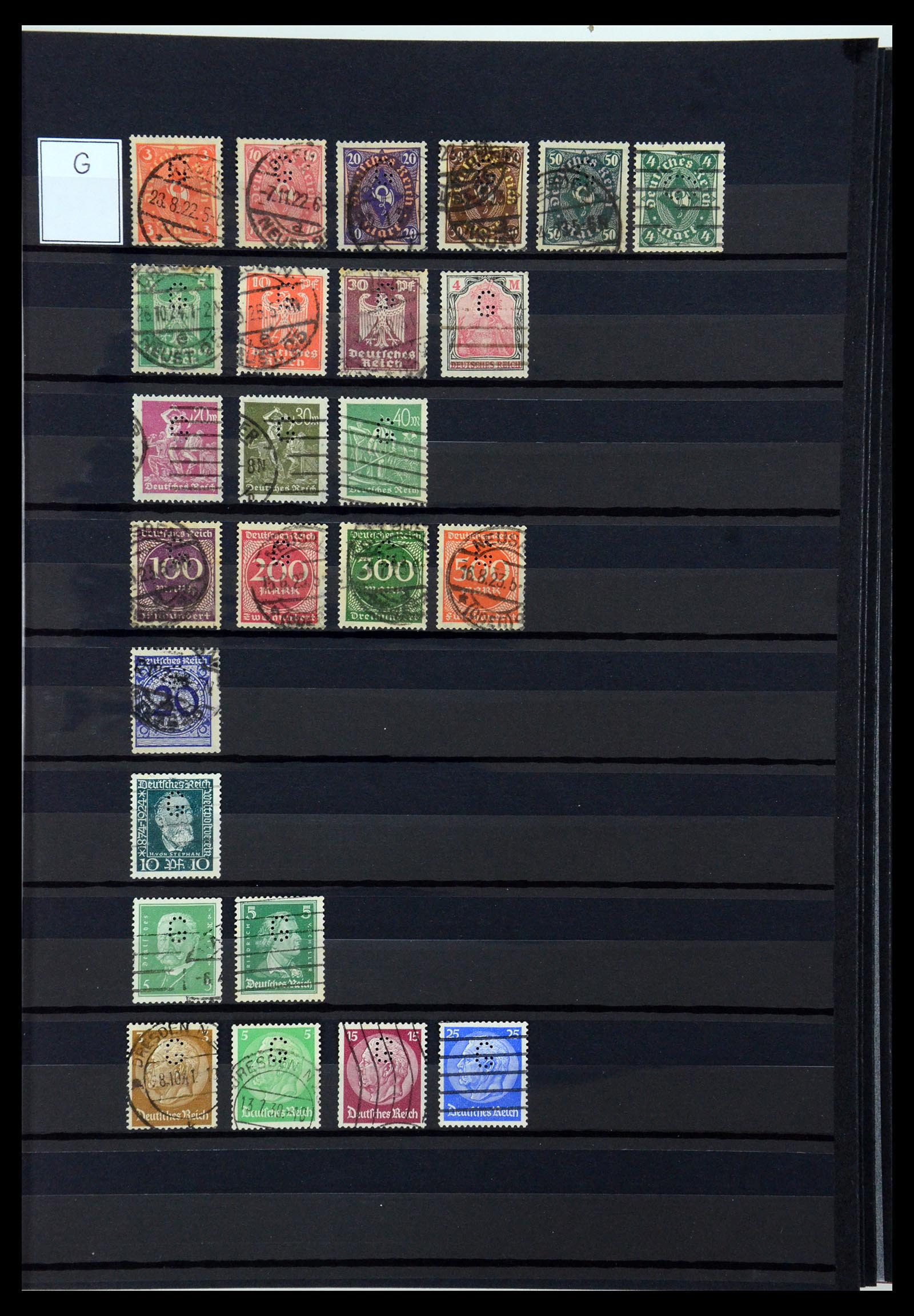 36405 140 - Postzegelverzameling 36405 Duitse Rijk perfins 1880-1945.