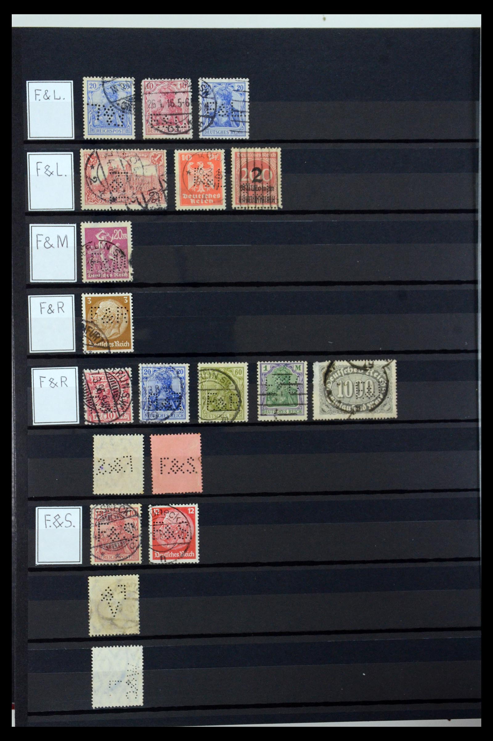 36405 141 - Postzegelverzameling 36405 Duitse Rijk perfins 1880-1945.