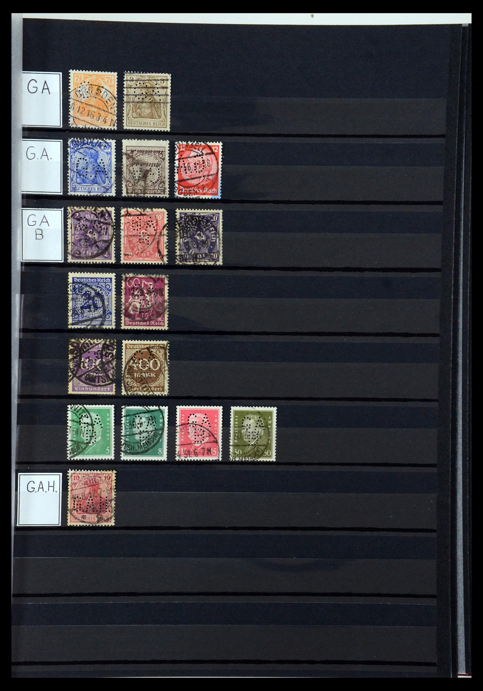 36405 143 - Postzegelverzameling 36405 Duitse Rijk perfins 1880-1945.