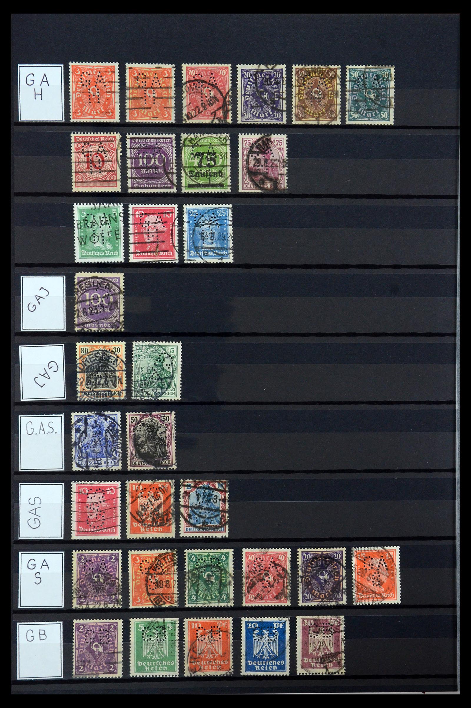 36405 145 - Postzegelverzameling 36405 Duitse Rijk perfins 1880-1945.