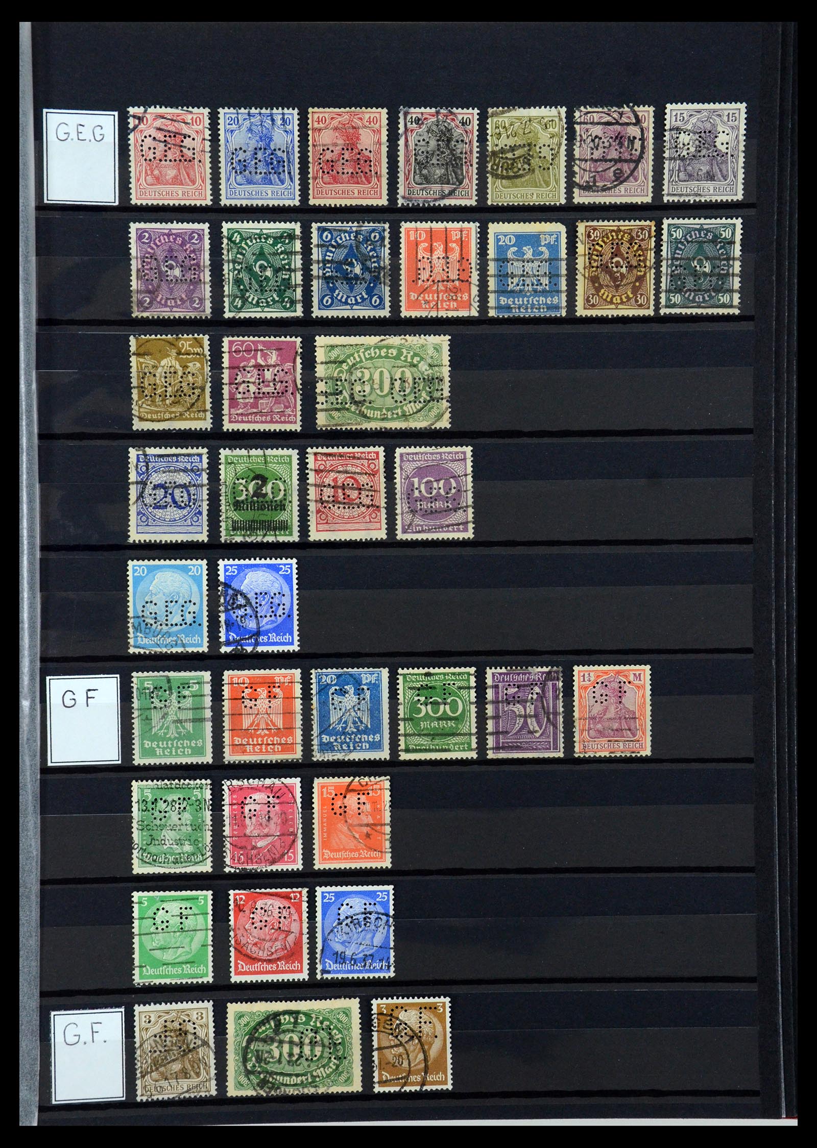 36405 149 - Postzegelverzameling 36405 Duitse Rijk perfins 1880-1945.