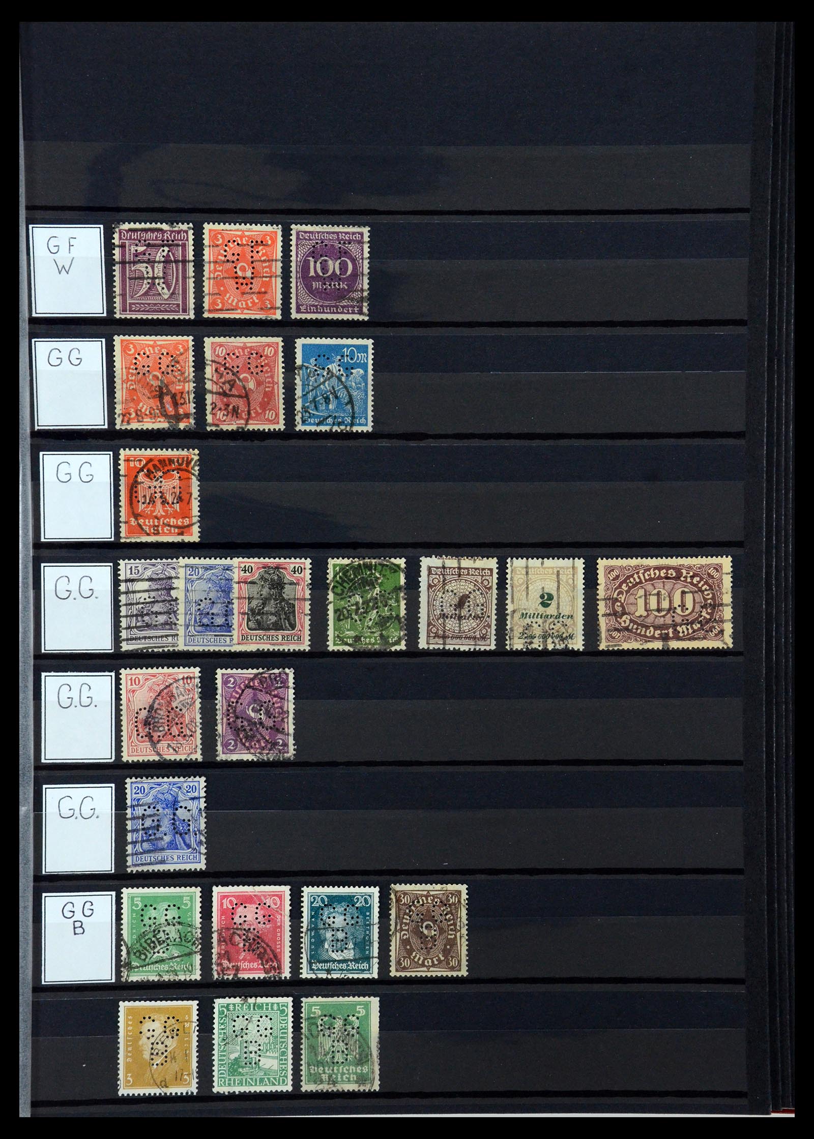 36405 151 - Postzegelverzameling 36405 Duitse Rijk perfins 1880-1945.