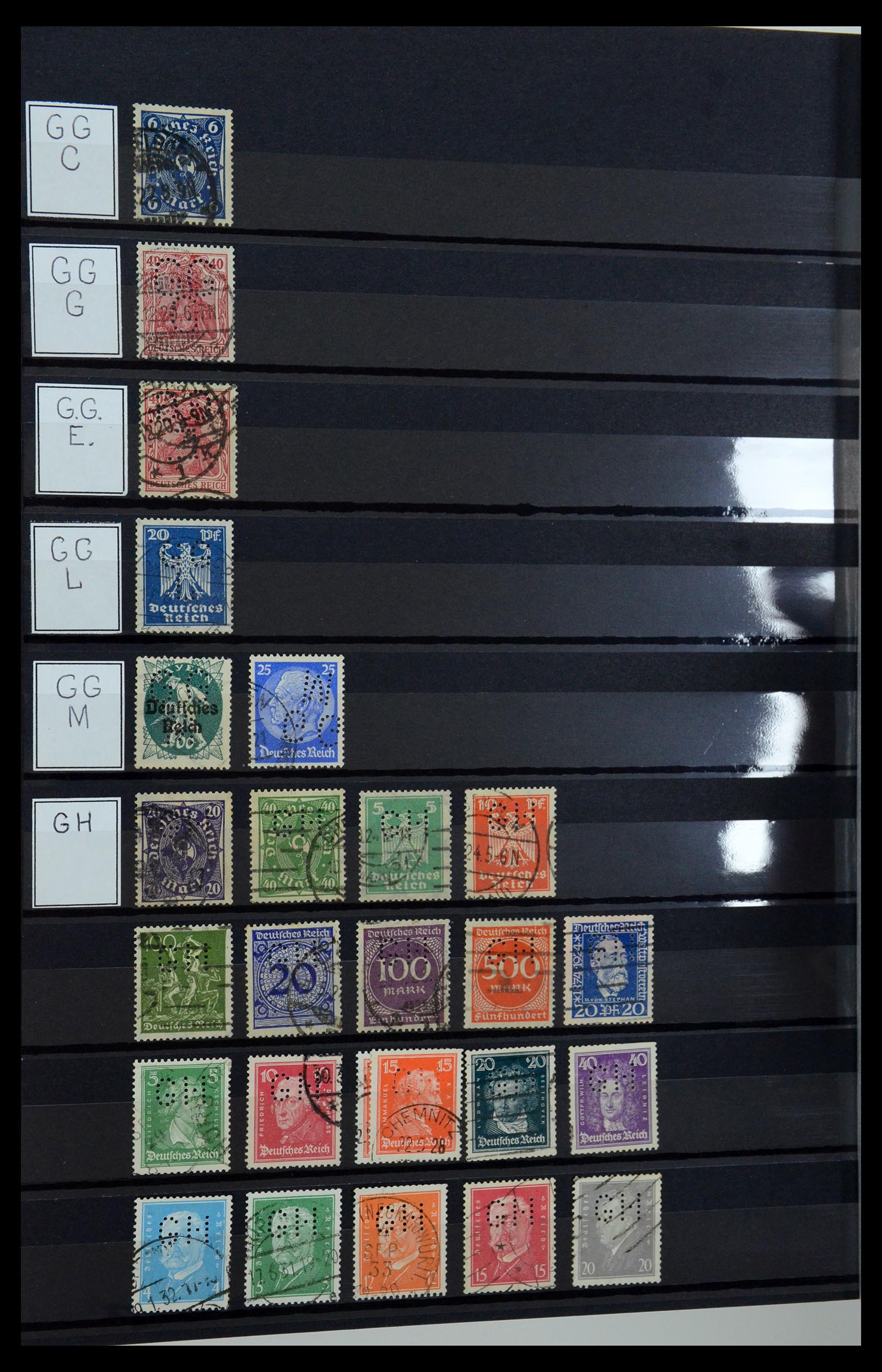 36405 152 - Postzegelverzameling 36405 Duitse Rijk perfins 1880-1945.
