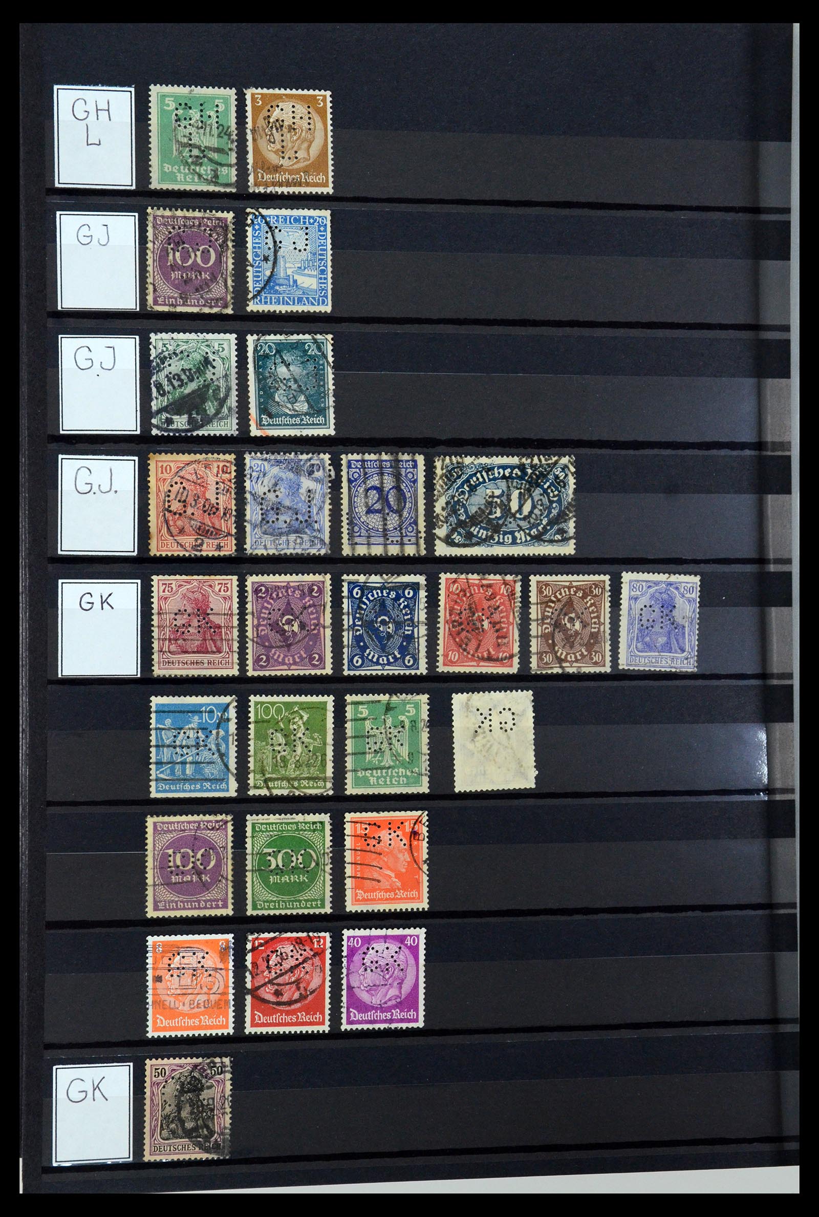 36405 154 - Postzegelverzameling 36405 Duitse Rijk perfins 1880-1945.