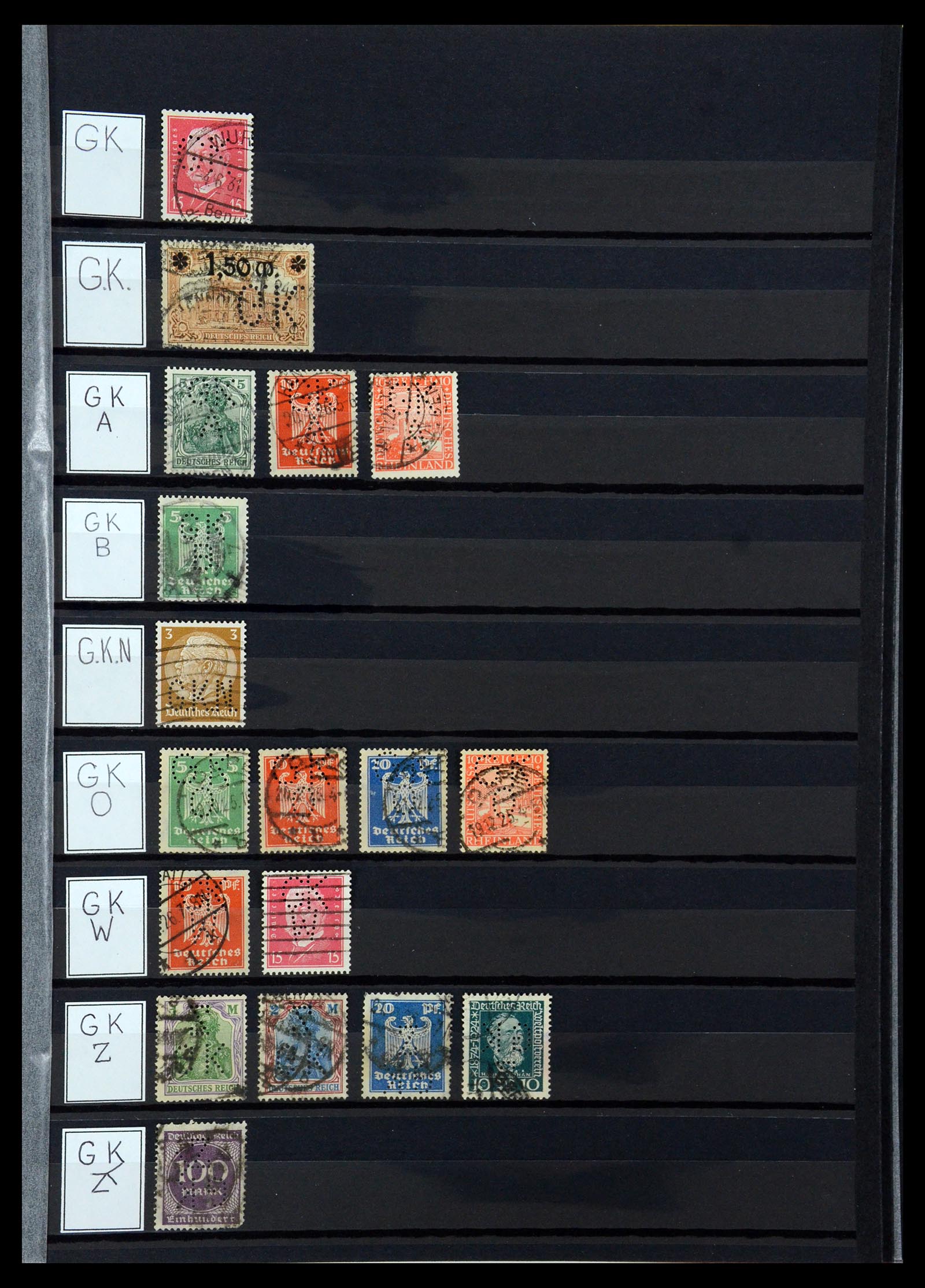 36405 155 - Postzegelverzameling 36405 Duitse Rijk perfins 1880-1945.
