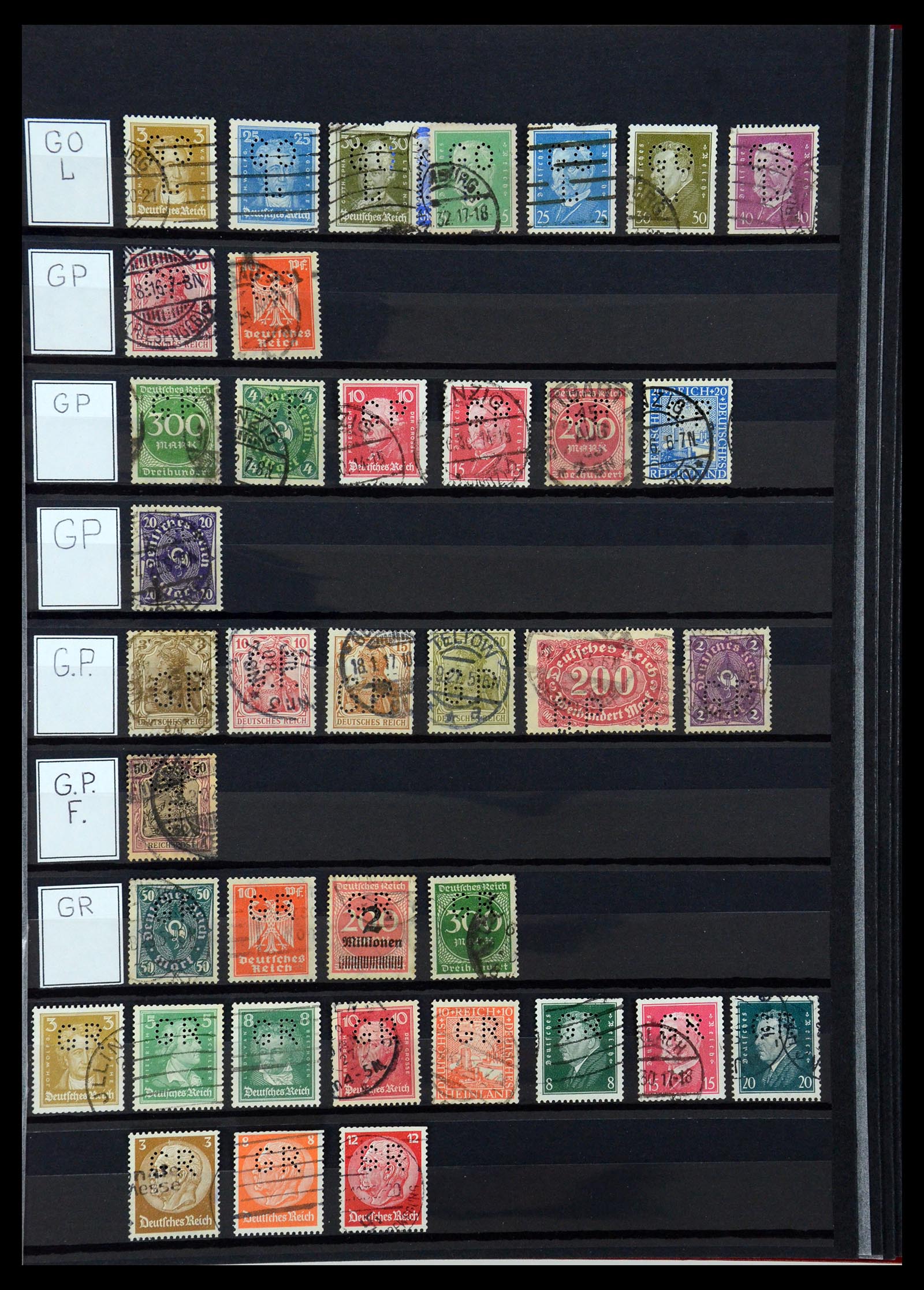 36405 157 - Postzegelverzameling 36405 Duitse Rijk perfins 1880-1945.