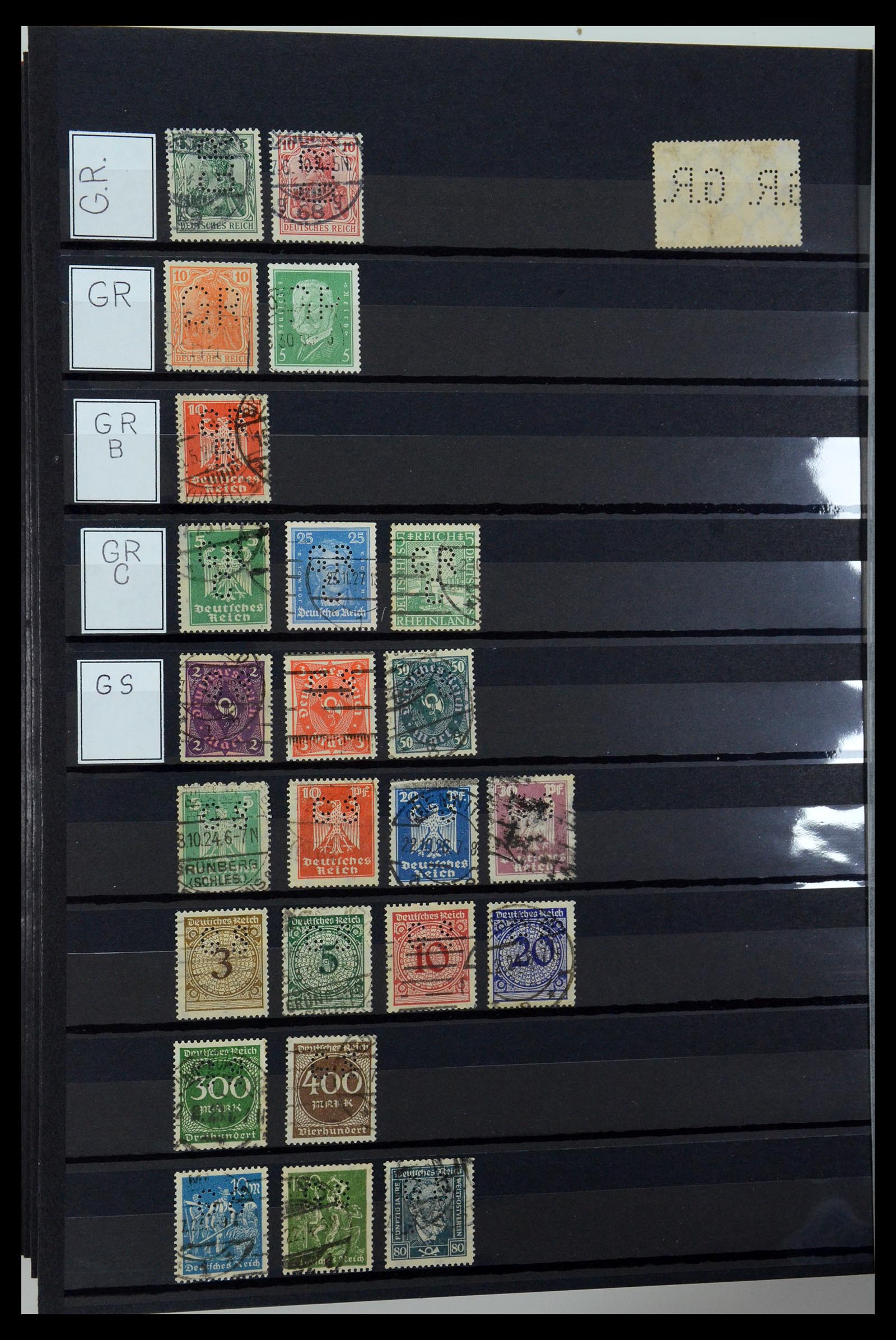 36405 158 - Postzegelverzameling 36405 Duitse Rijk perfins 1880-1945.
