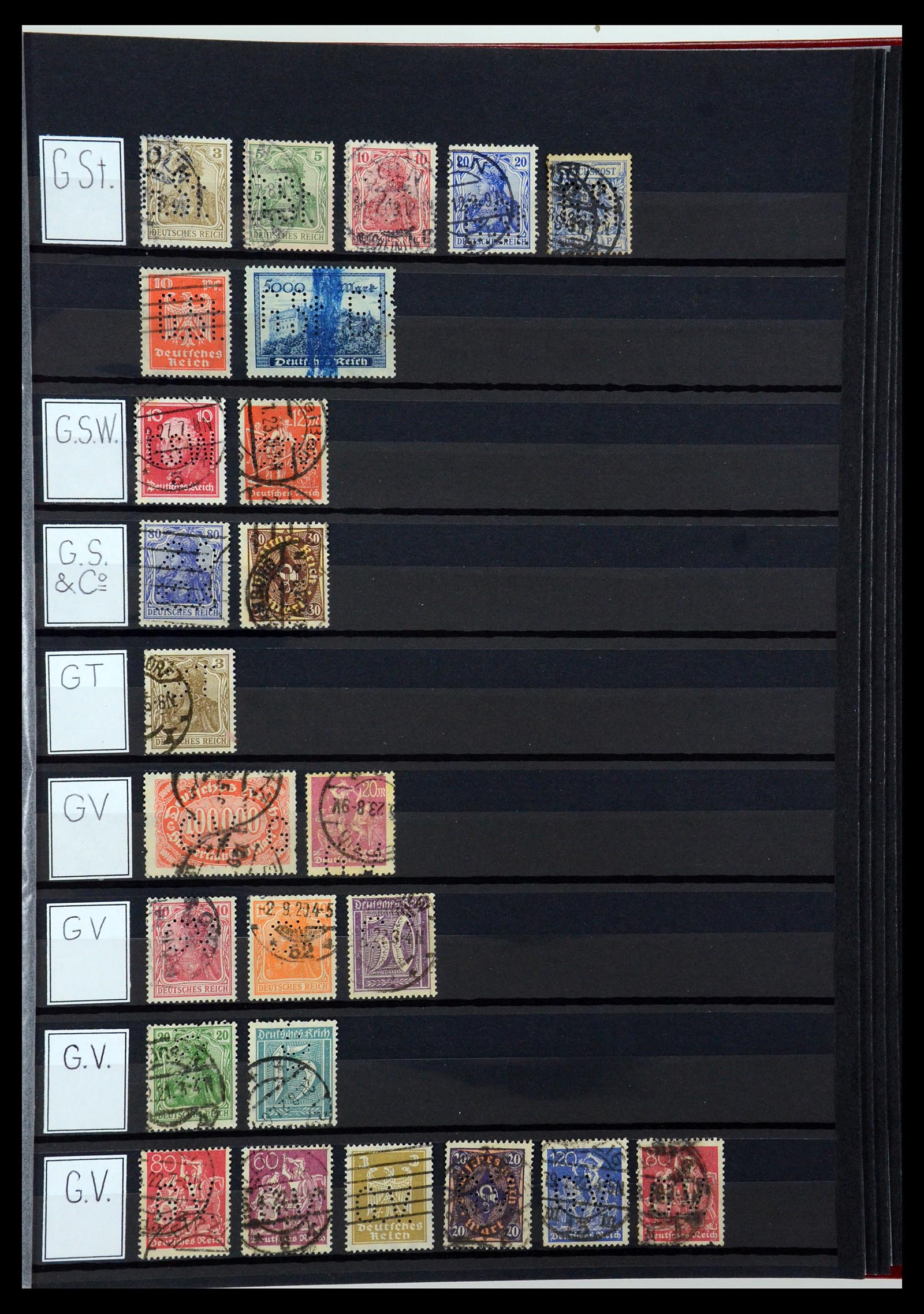 36405 161 - Postzegelverzameling 36405 Duitse Rijk perfins 1880-1945.